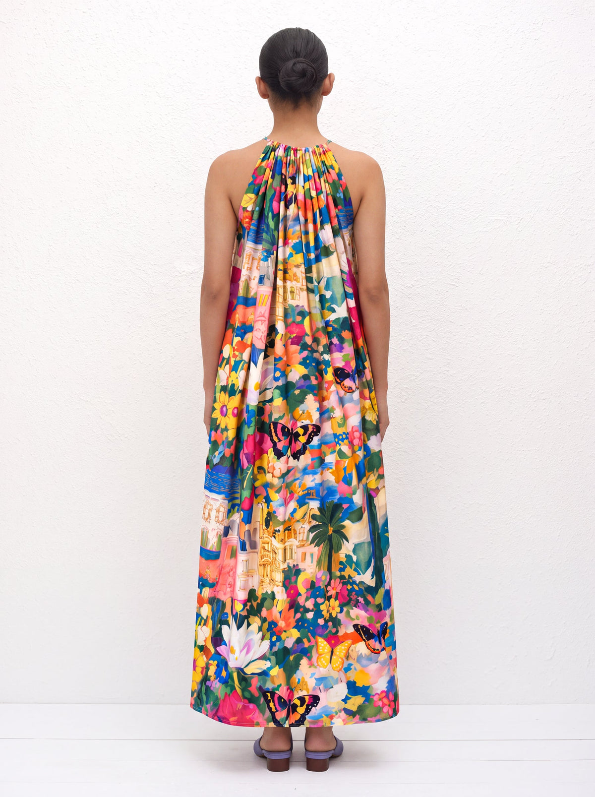 Sienna Flowing Halter Neck Maxi Dress