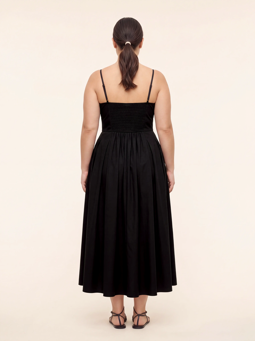 Odette Black Flared Maxi Dress