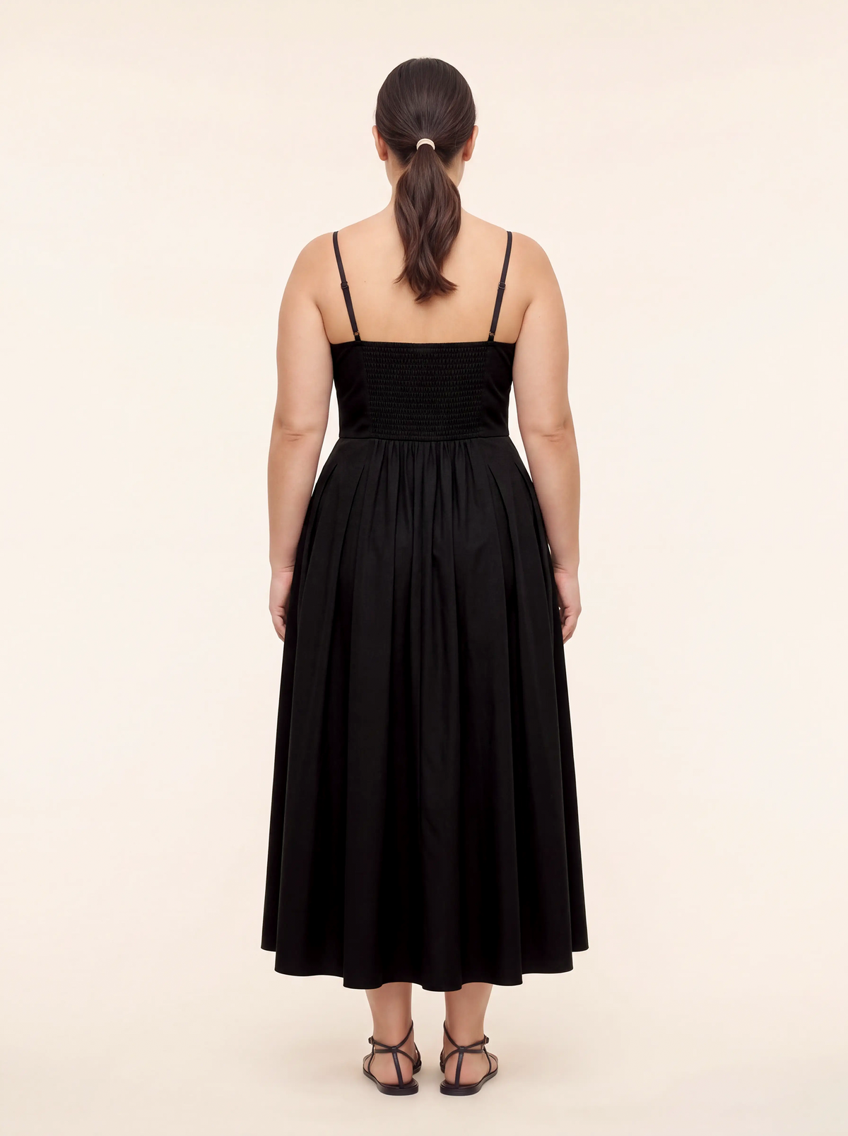 Odette Black Flared Maxi Dress