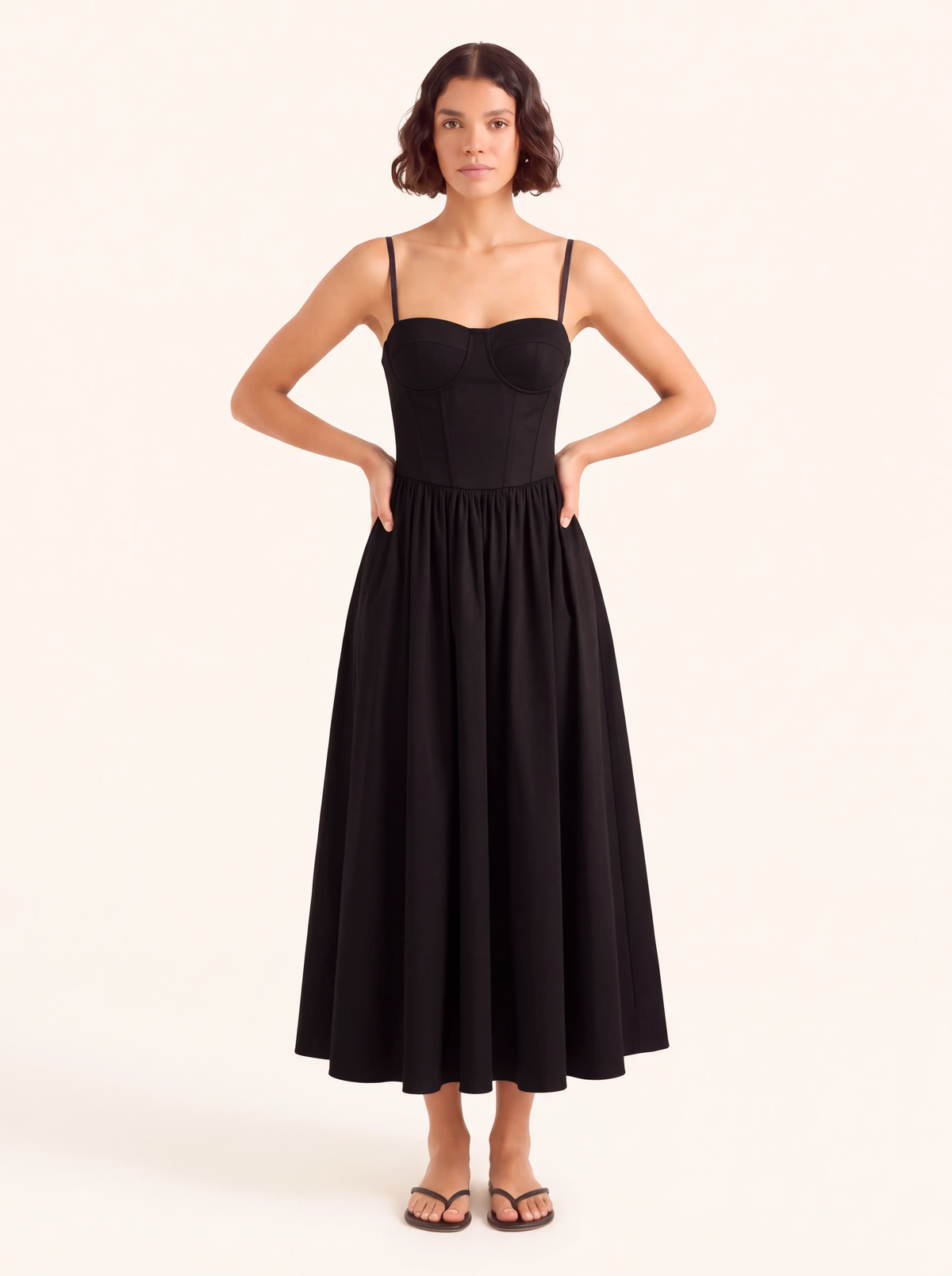 Margot Black Corset Maxi Dress