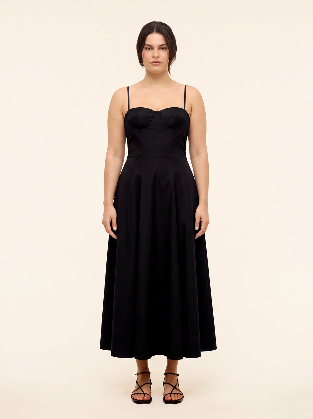 Odette Black Flared Maxi Dress