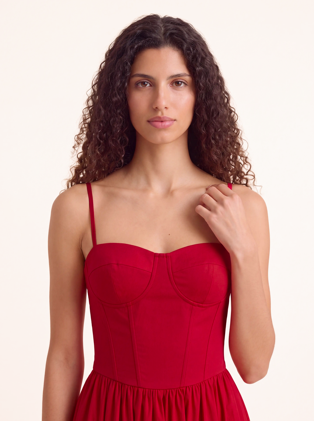 Margot Red Corset Maxi Dress