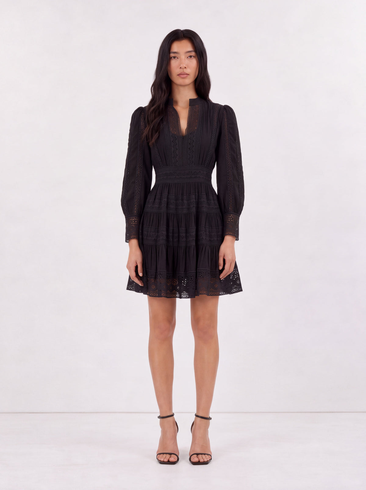 Atelier Lace Black Mini Dress