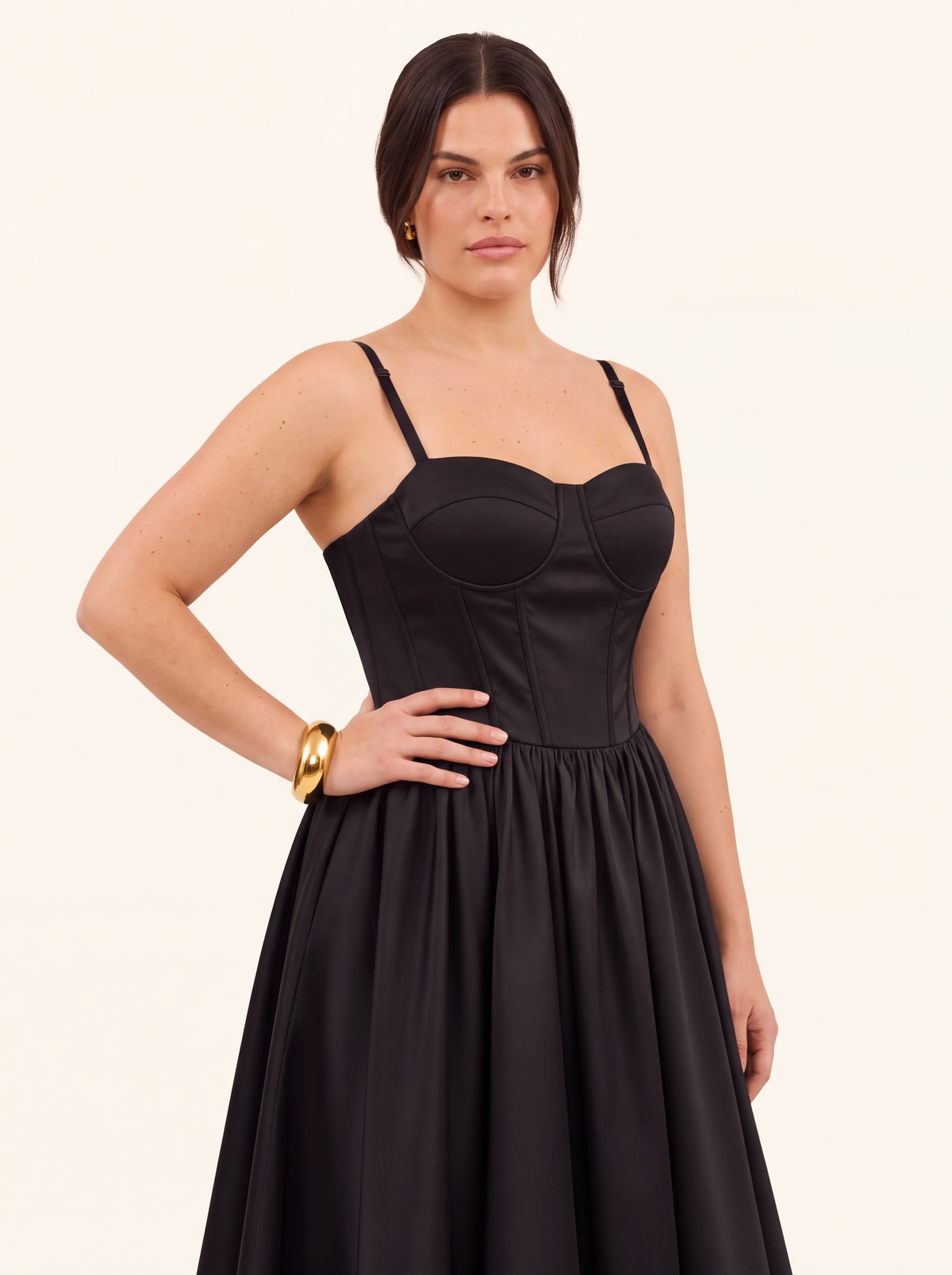 Margot Black Corset Maxi Dress