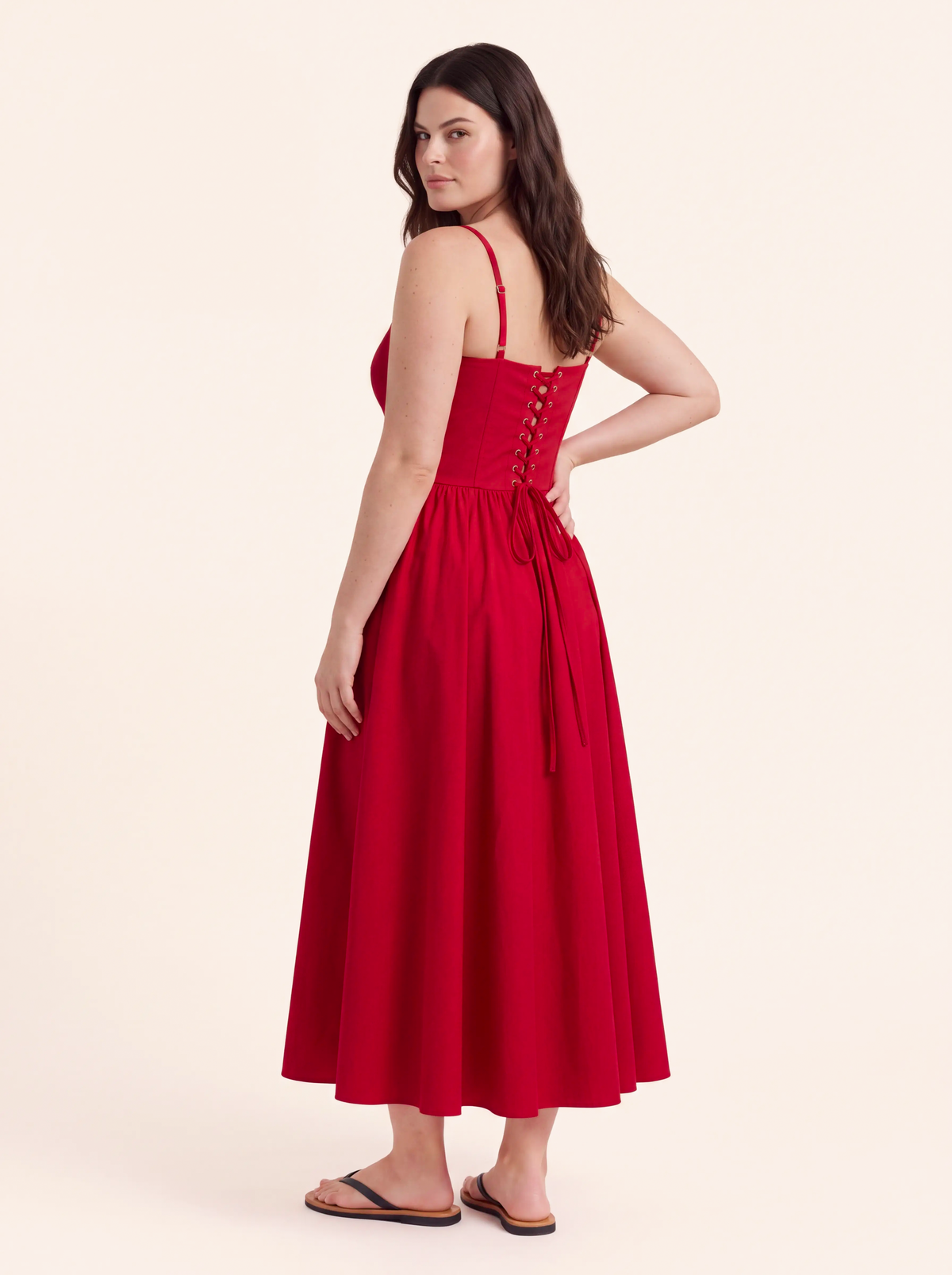 Margot Red Corset Maxi Dress