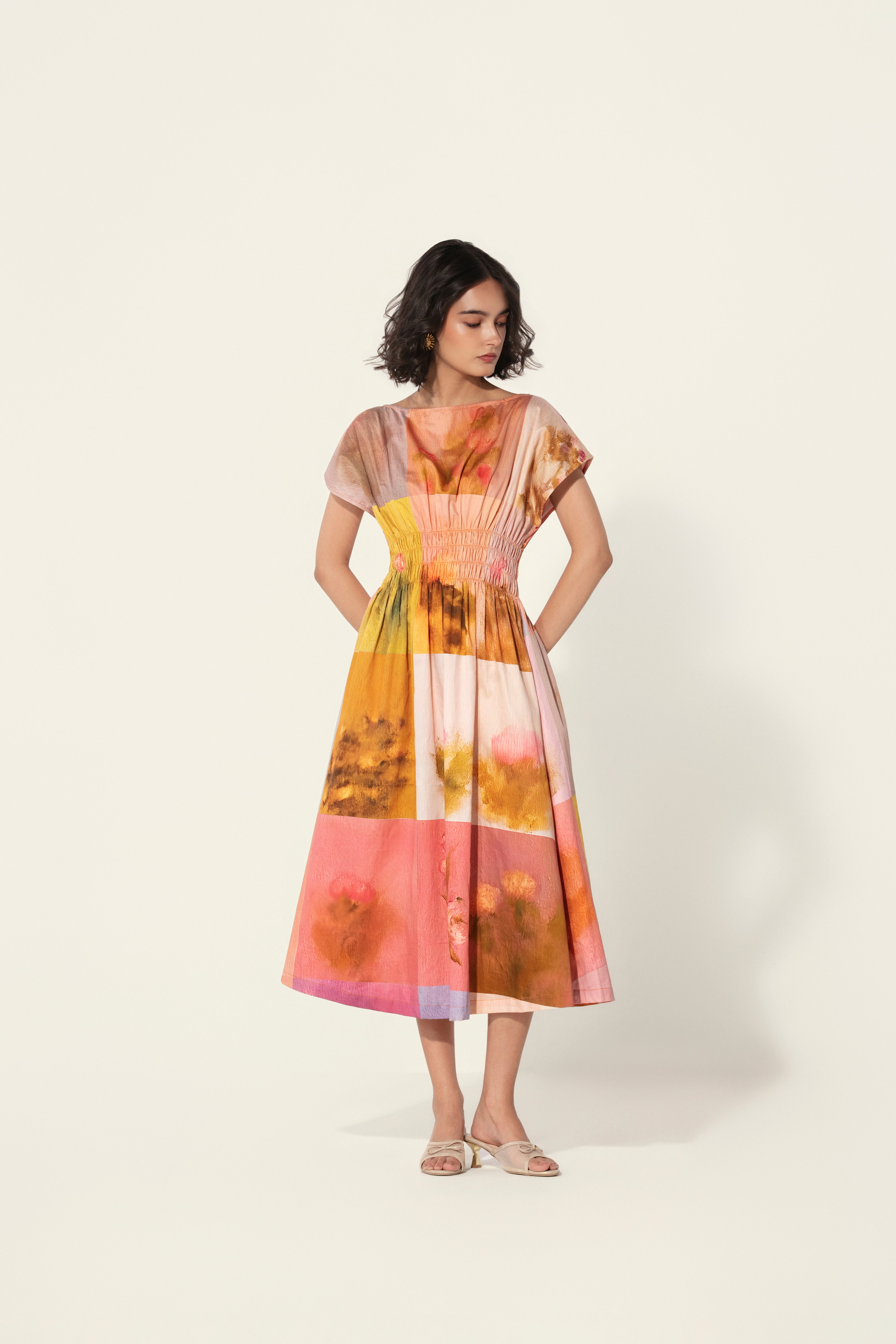 Bunila in Amelia Smocked Midi Dress