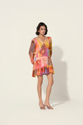 Amelia Ruffle-Trim Mini Dress