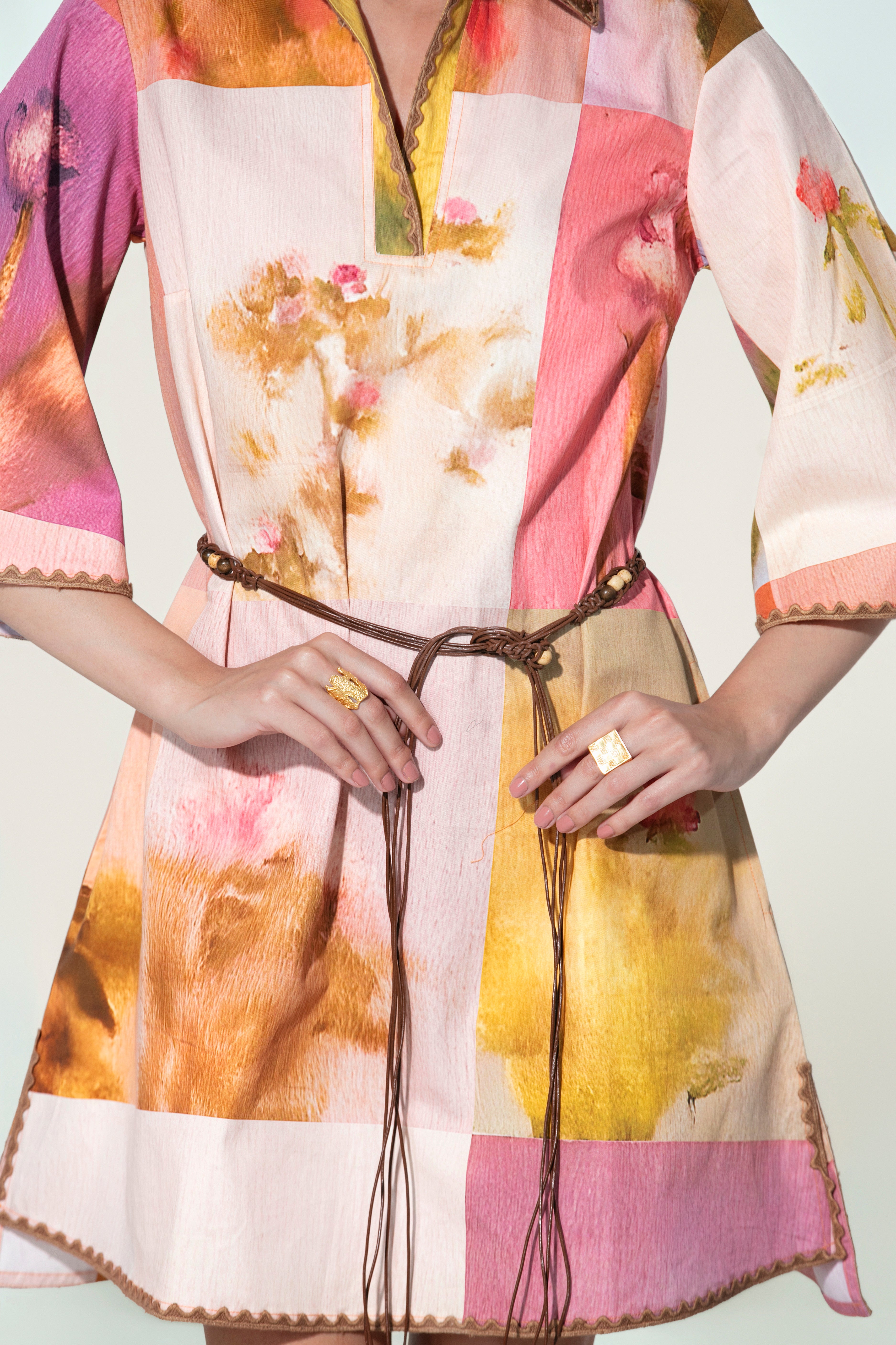 Amelia Belted Tunic Dress