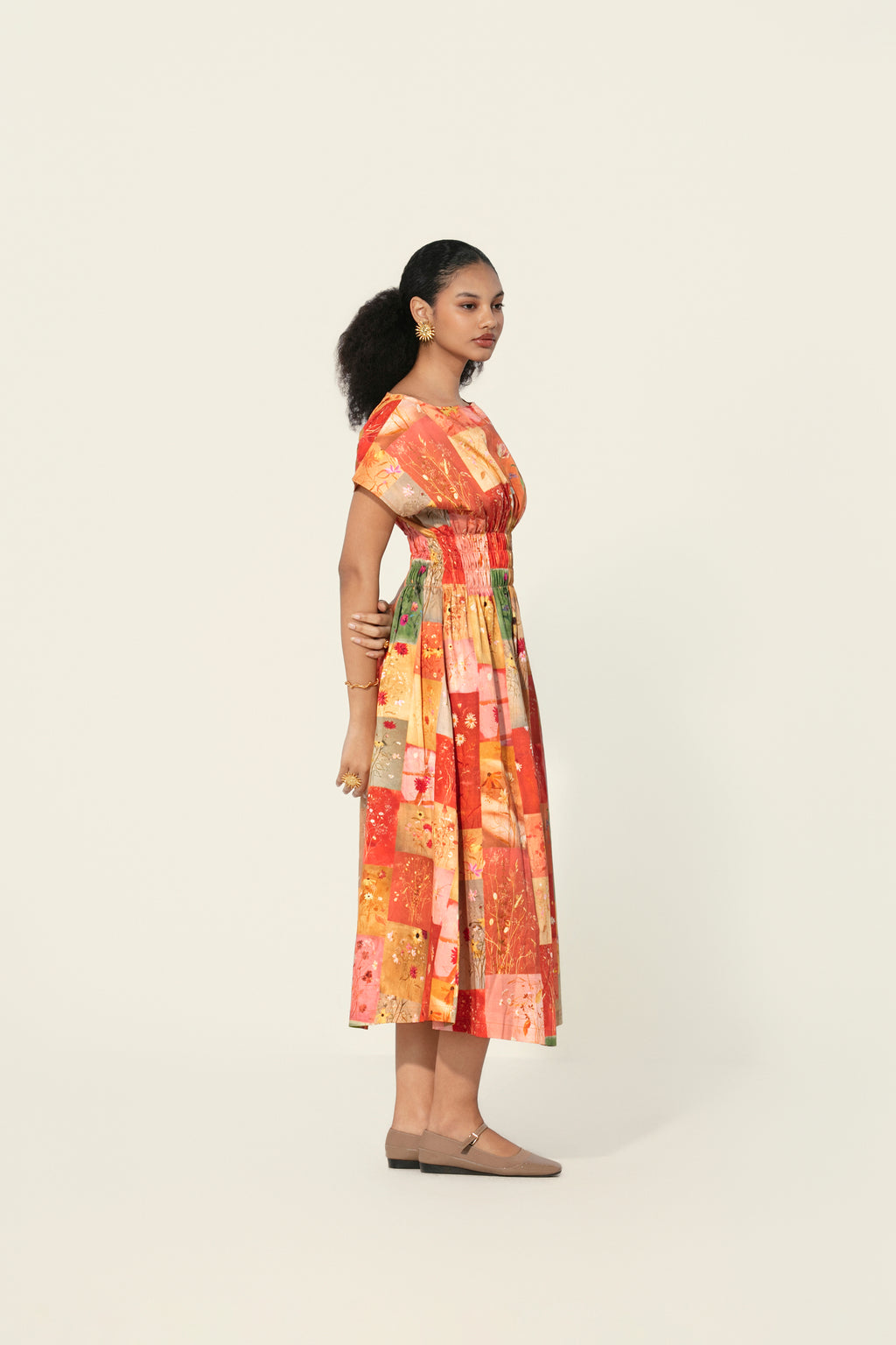 Vijaya Smocked Midi Dress