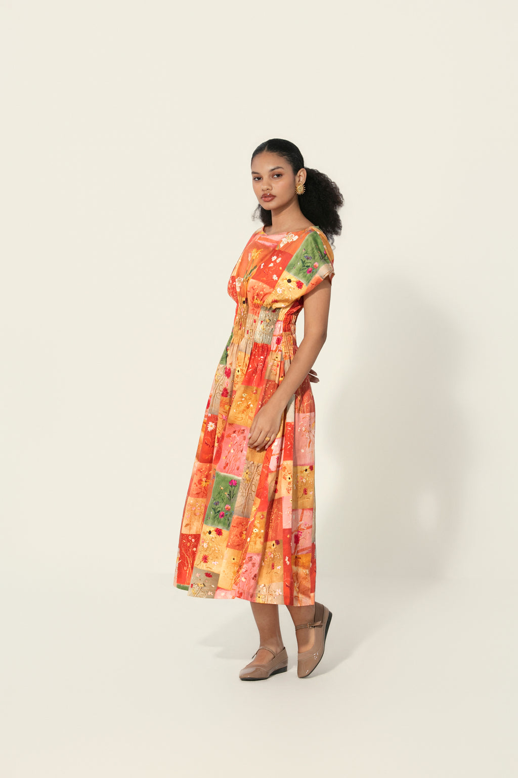 Vijaya Smocked Midi Dress