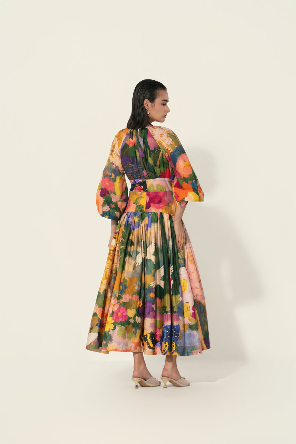 Jeanne Cutout Gathered Dress