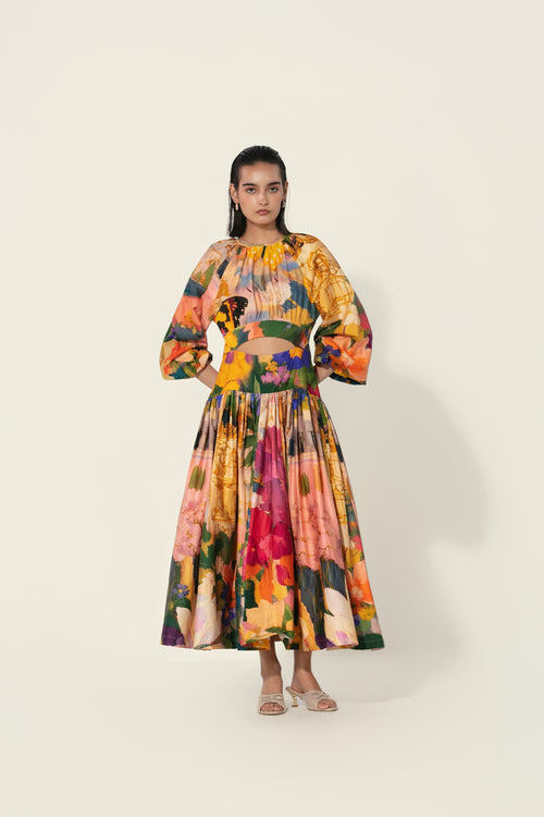 Antara in Jeanne Cutout Gathered Dress