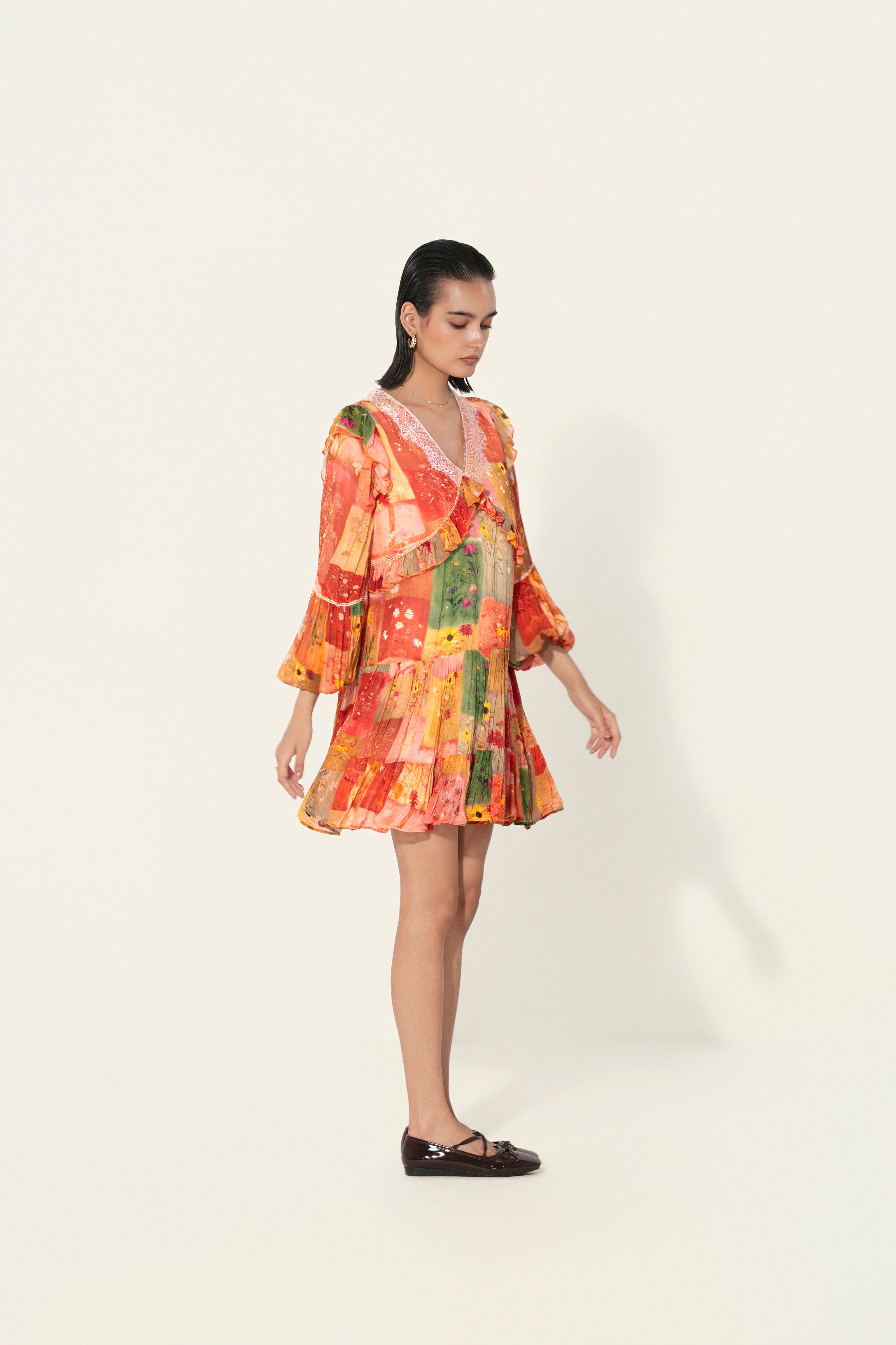 Vijaya Ruffle-Trim Mini Dress