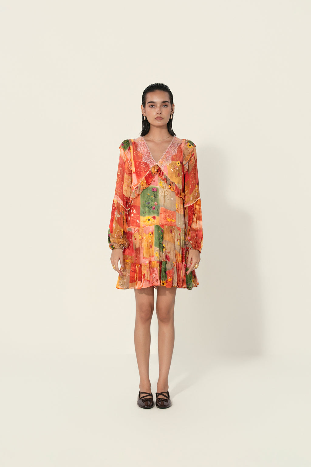 Vijaya Ruffle-Trim Mini Dress