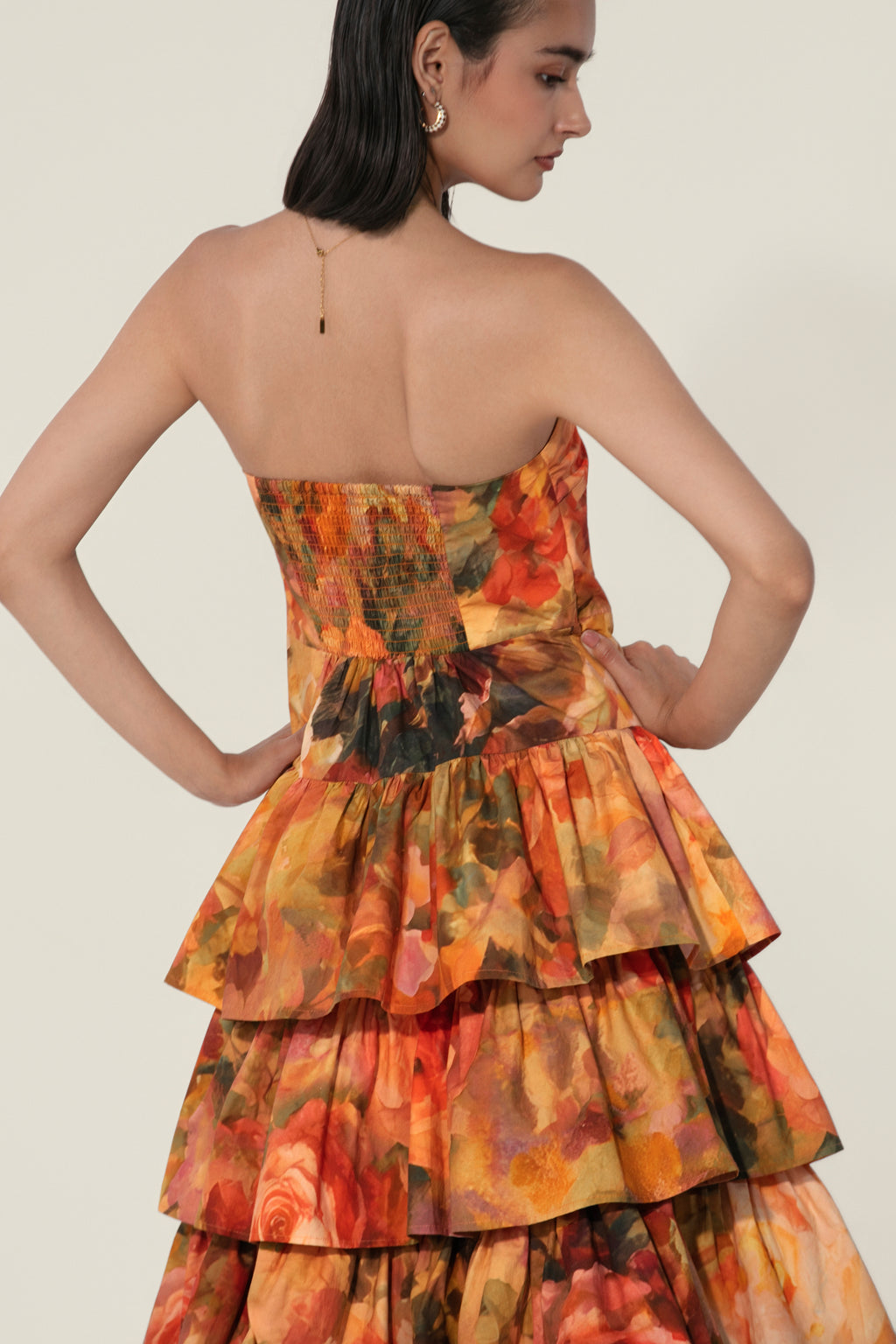 Mahlaqa Tiered Strapless Dress