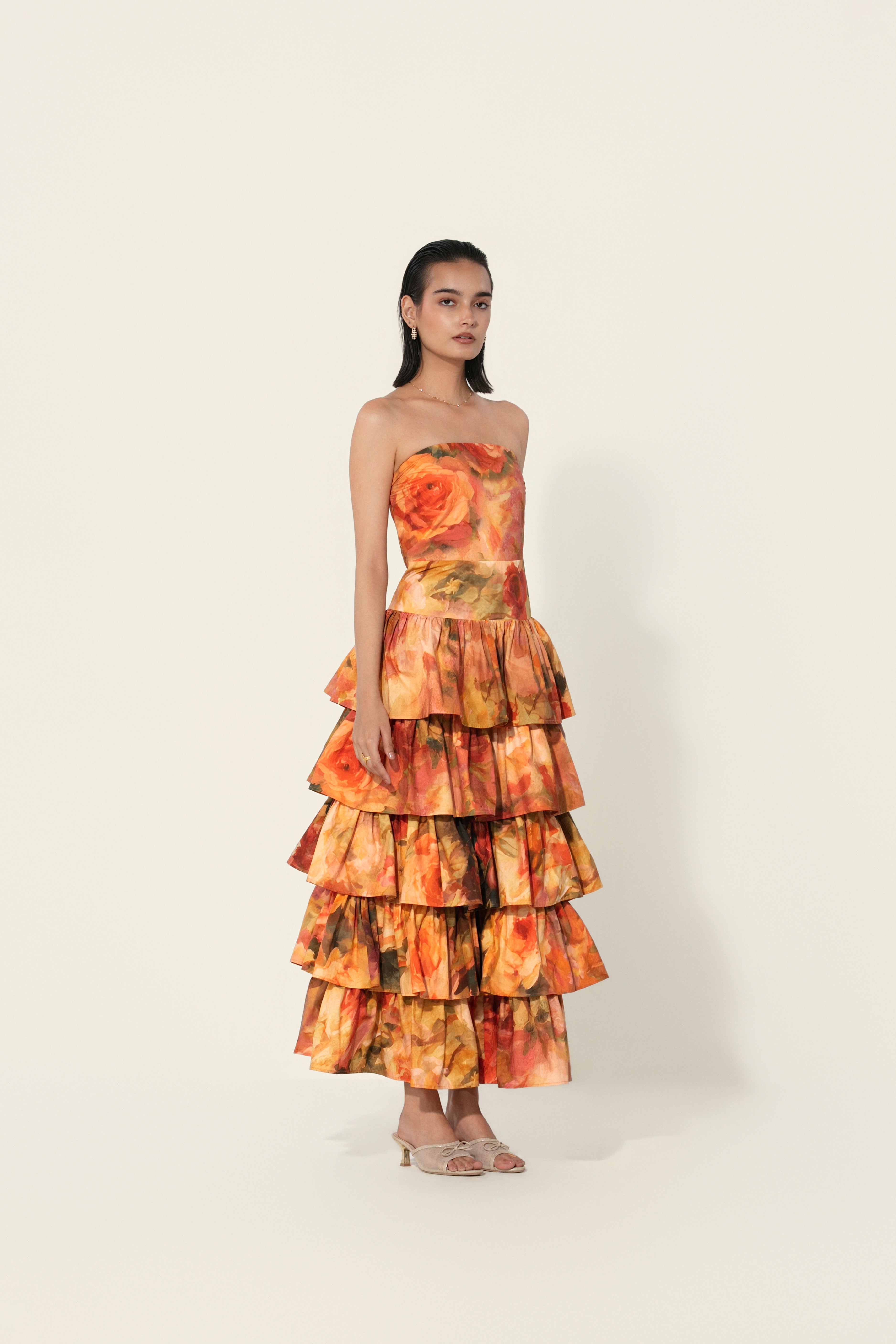 Mahlaqa Tiered Strapless Dress