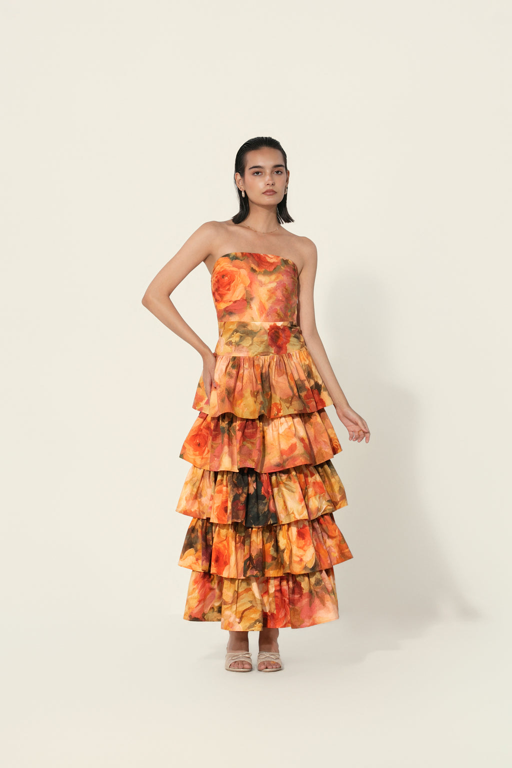 Mahlaqa Tiered Strapless Dress