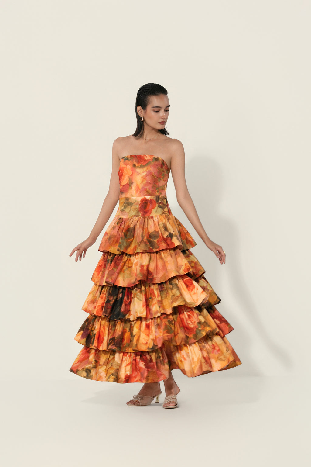 Mahlaqa Tiered Strapless Dress