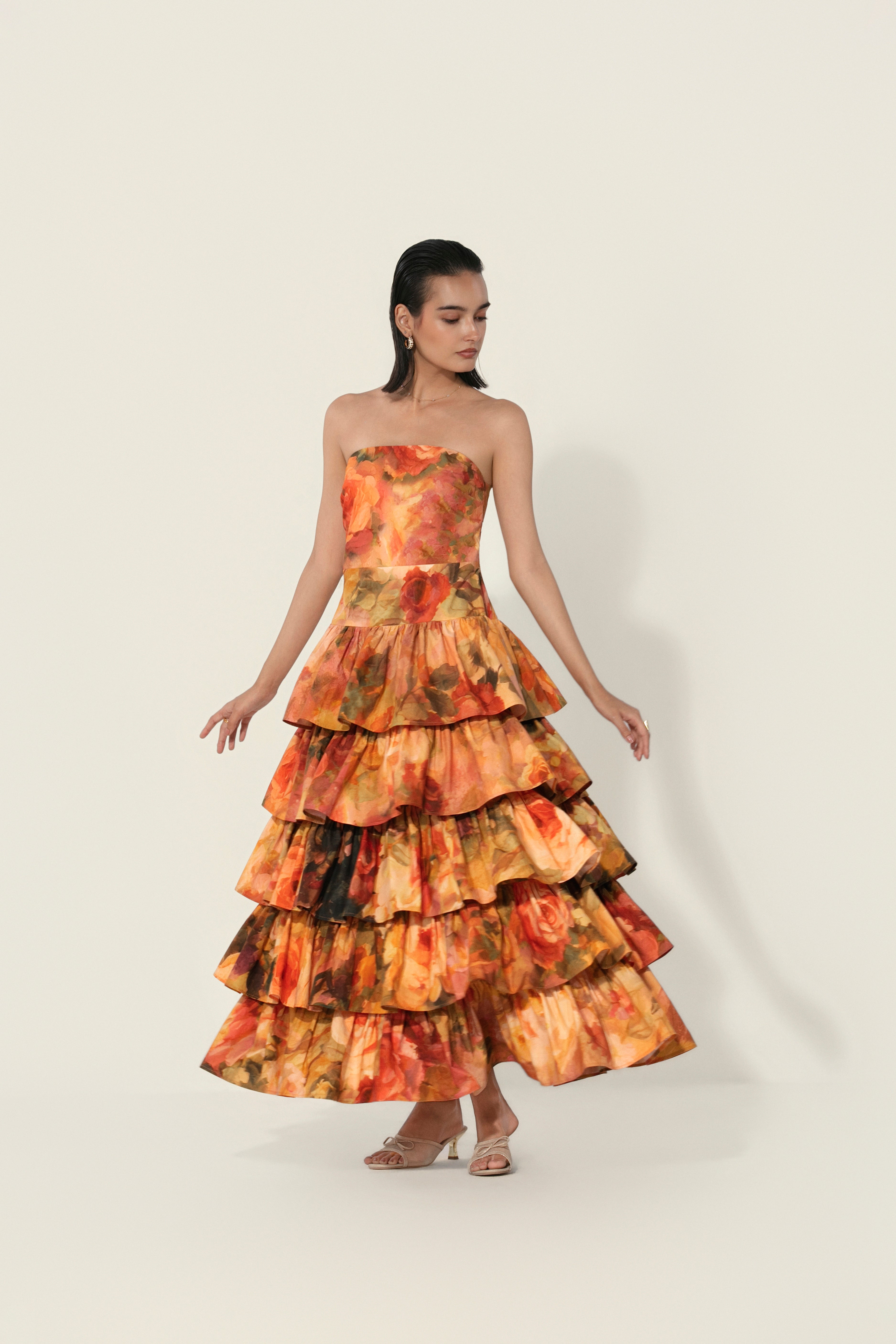 Mahlaqa Tiered Strapless Dress