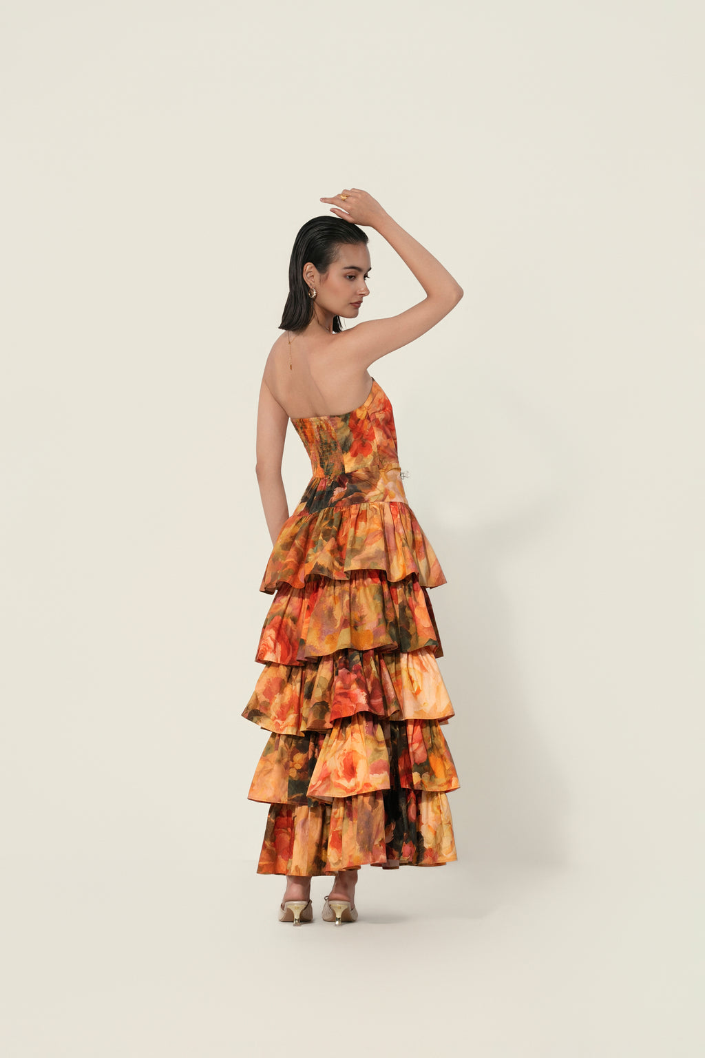 Mahlaqa Tiered Strapless Dress