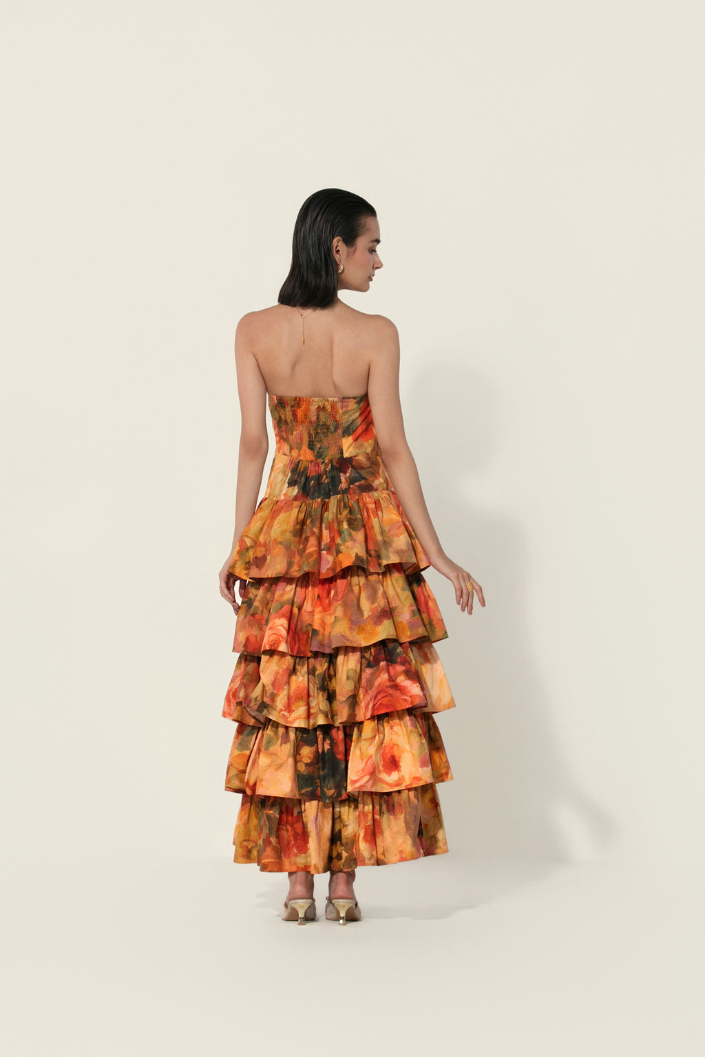 Mahlaqa Tiered Strapless Dress