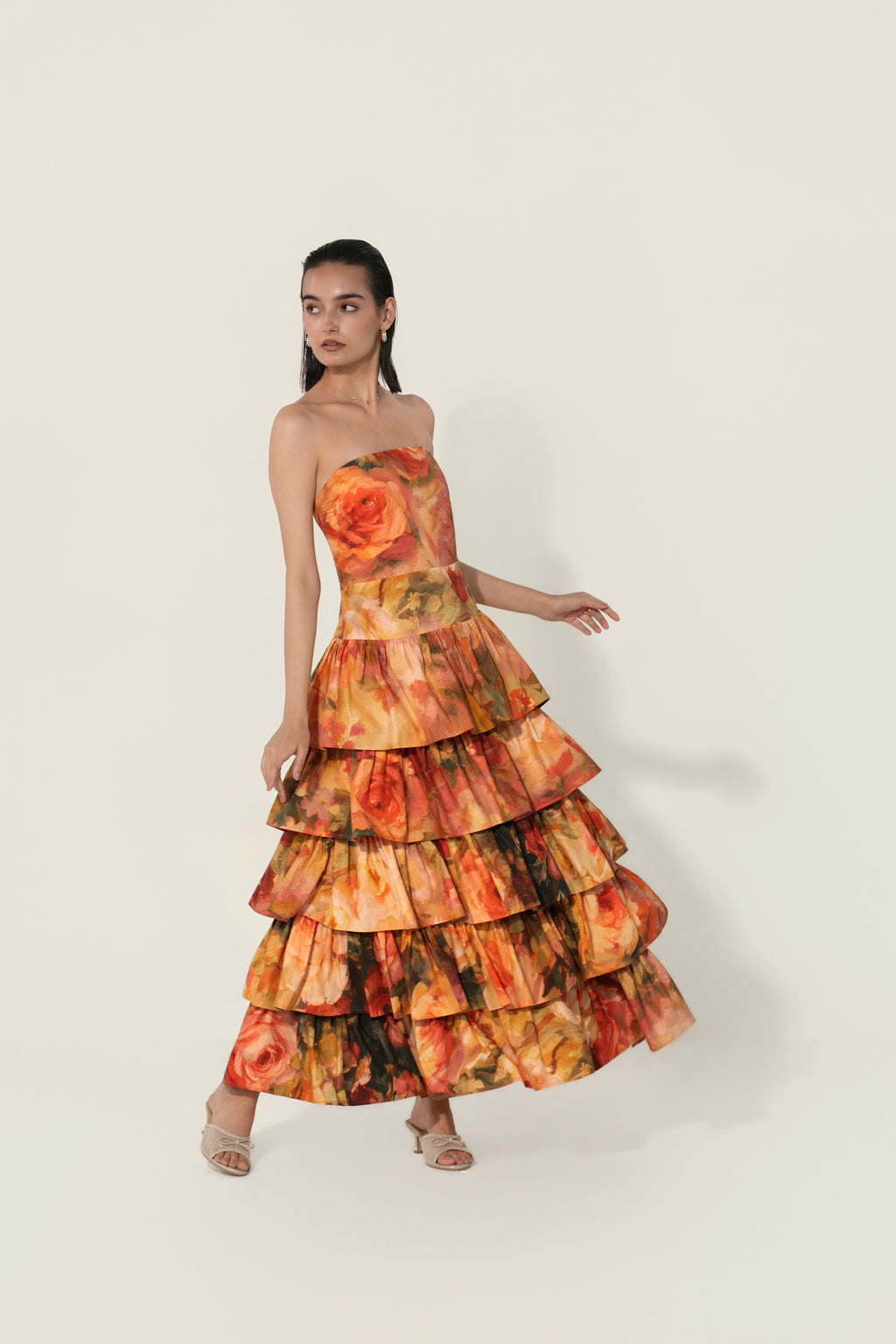 Mahlaqa Tiered Strapless Dress