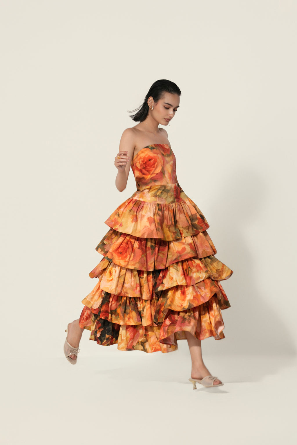 Mahlaqa Tiered Strapless Dress