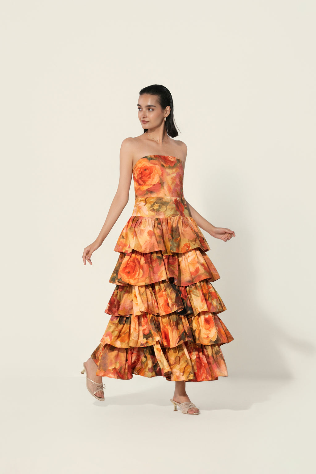 Mahlaqa Tiered Strapless Dress
