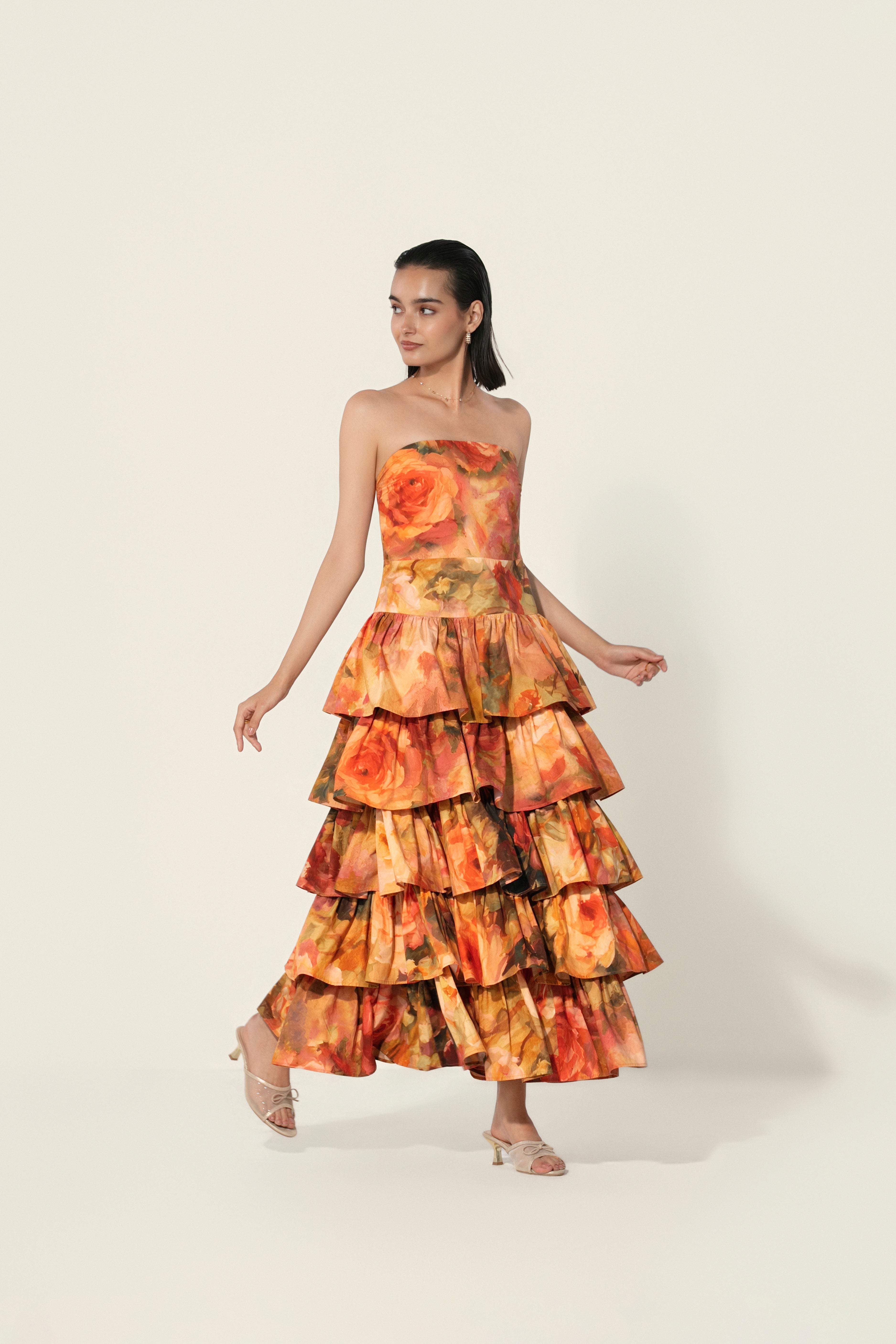 Mahlaqa Tiered Strapless Dress