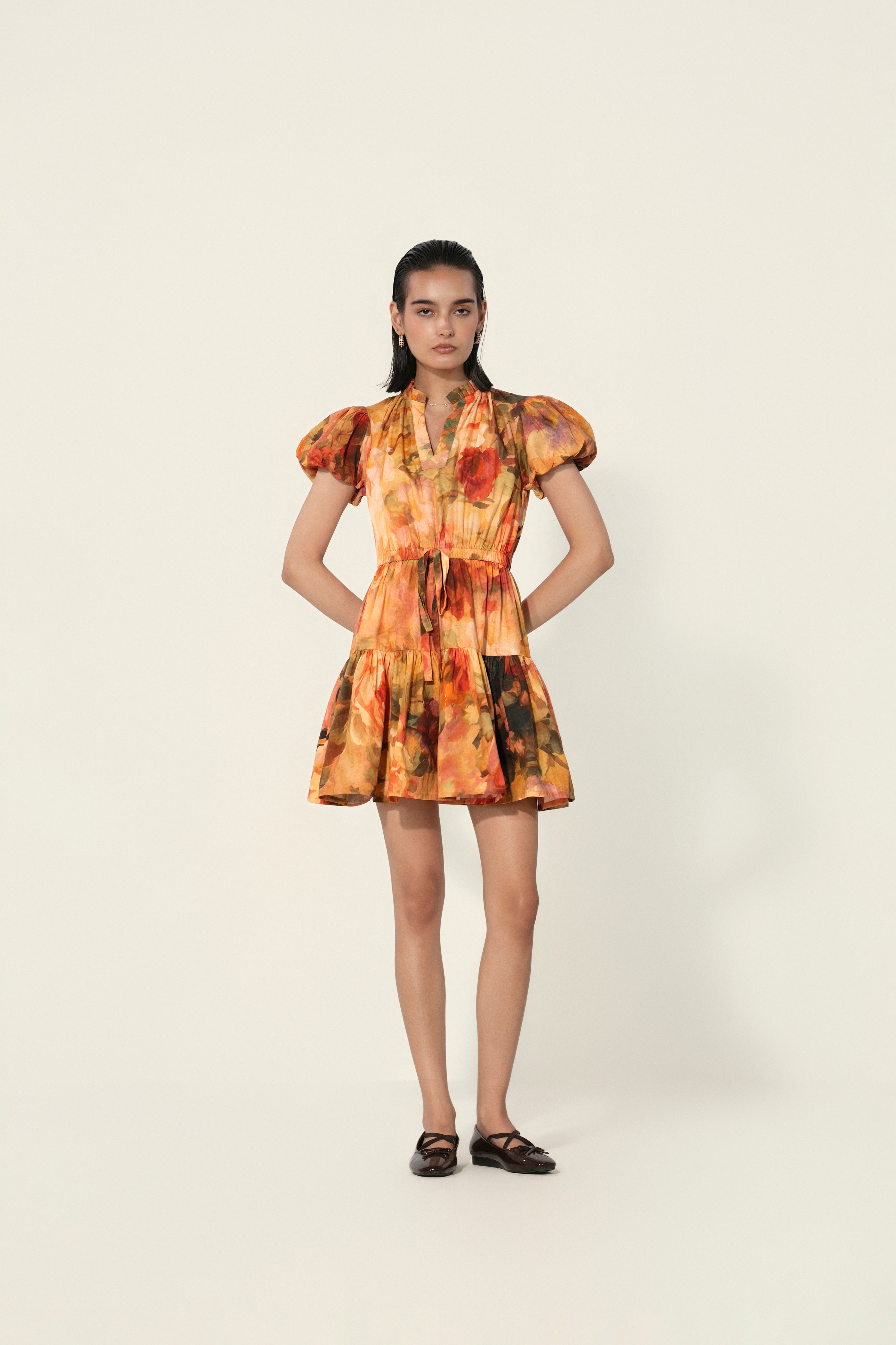 Mahlaqa Drawstring Mini Dress