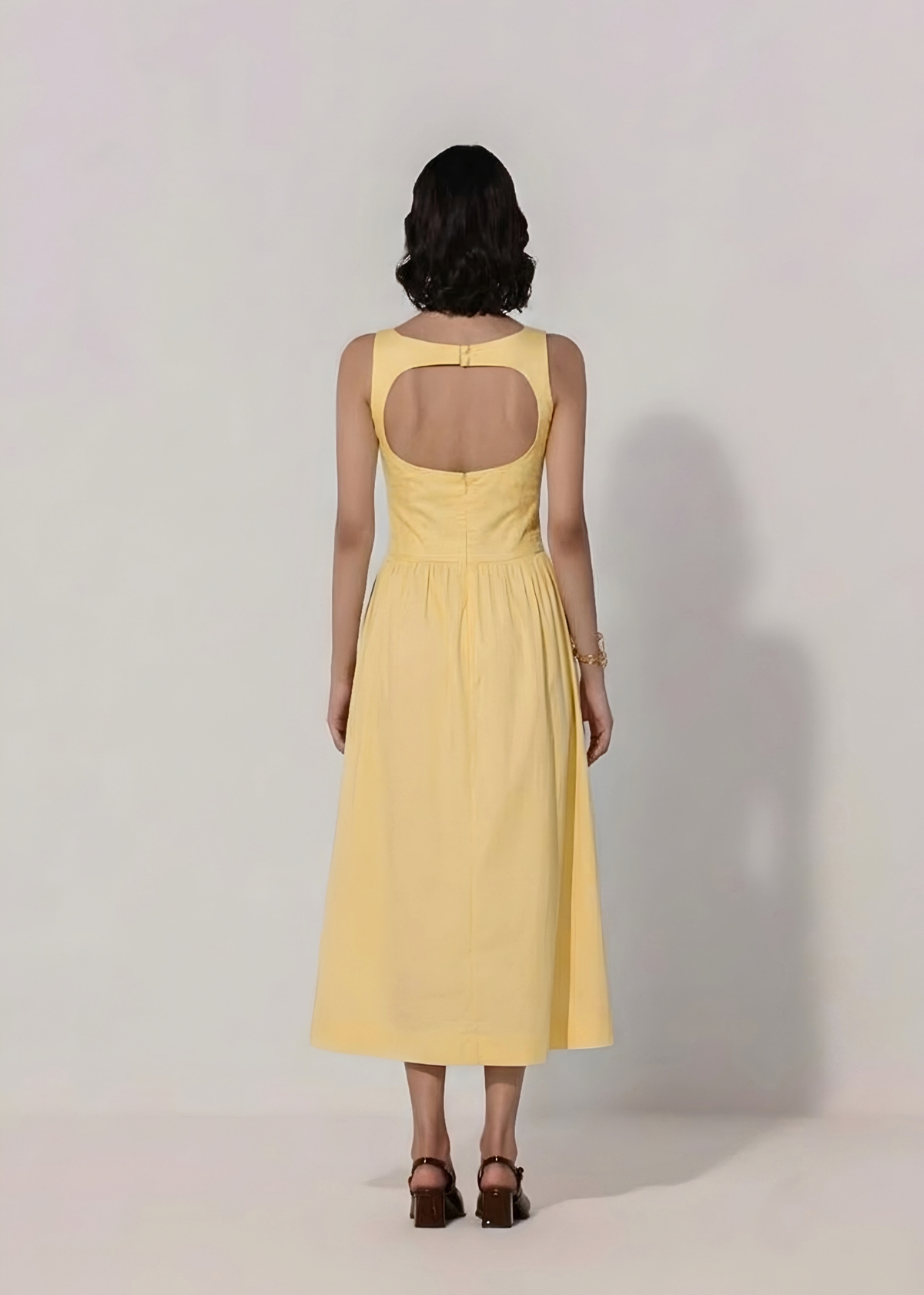 The Sun Shirred Panel Maxi Dress