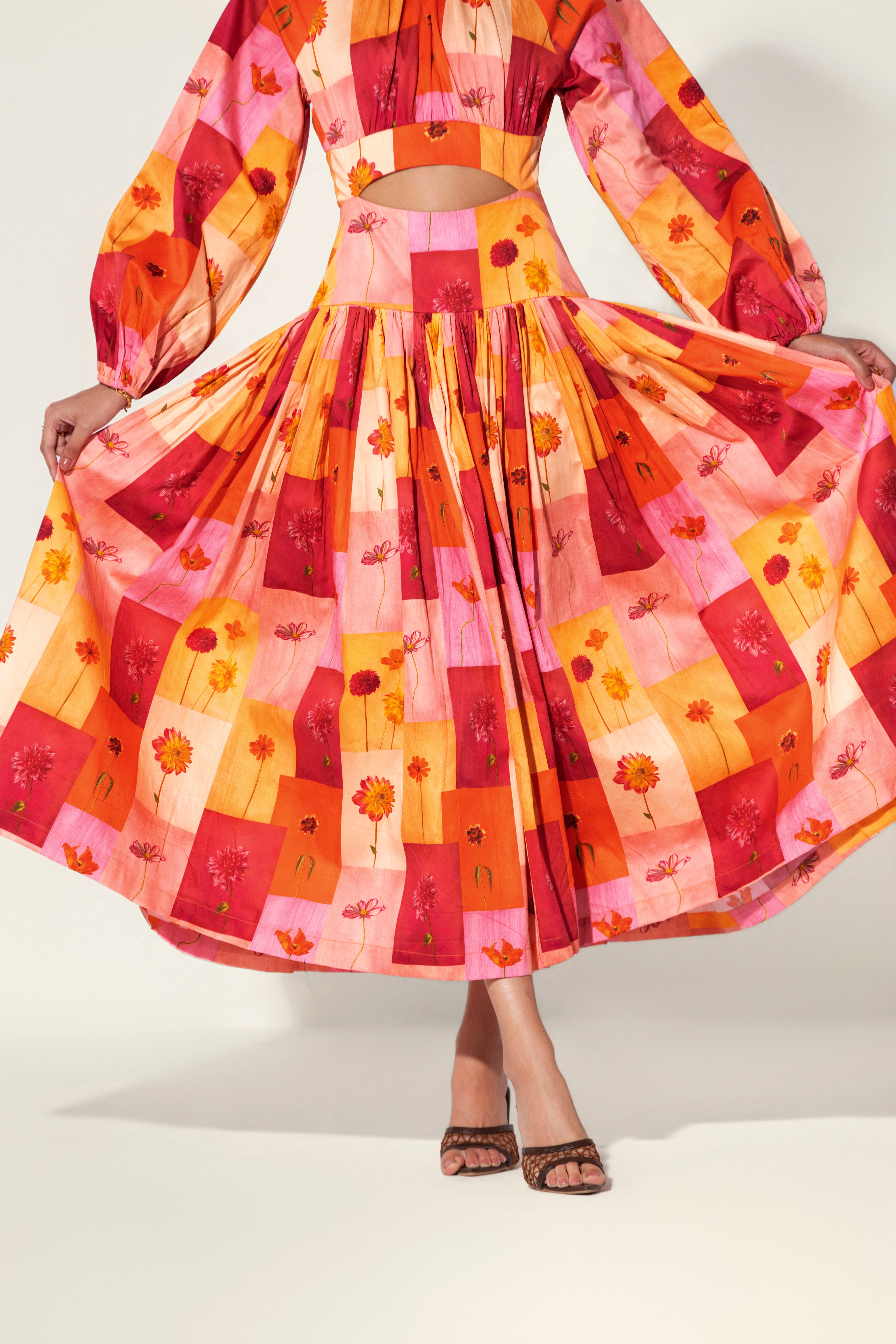 Rosita Cutout Gathered Dress
