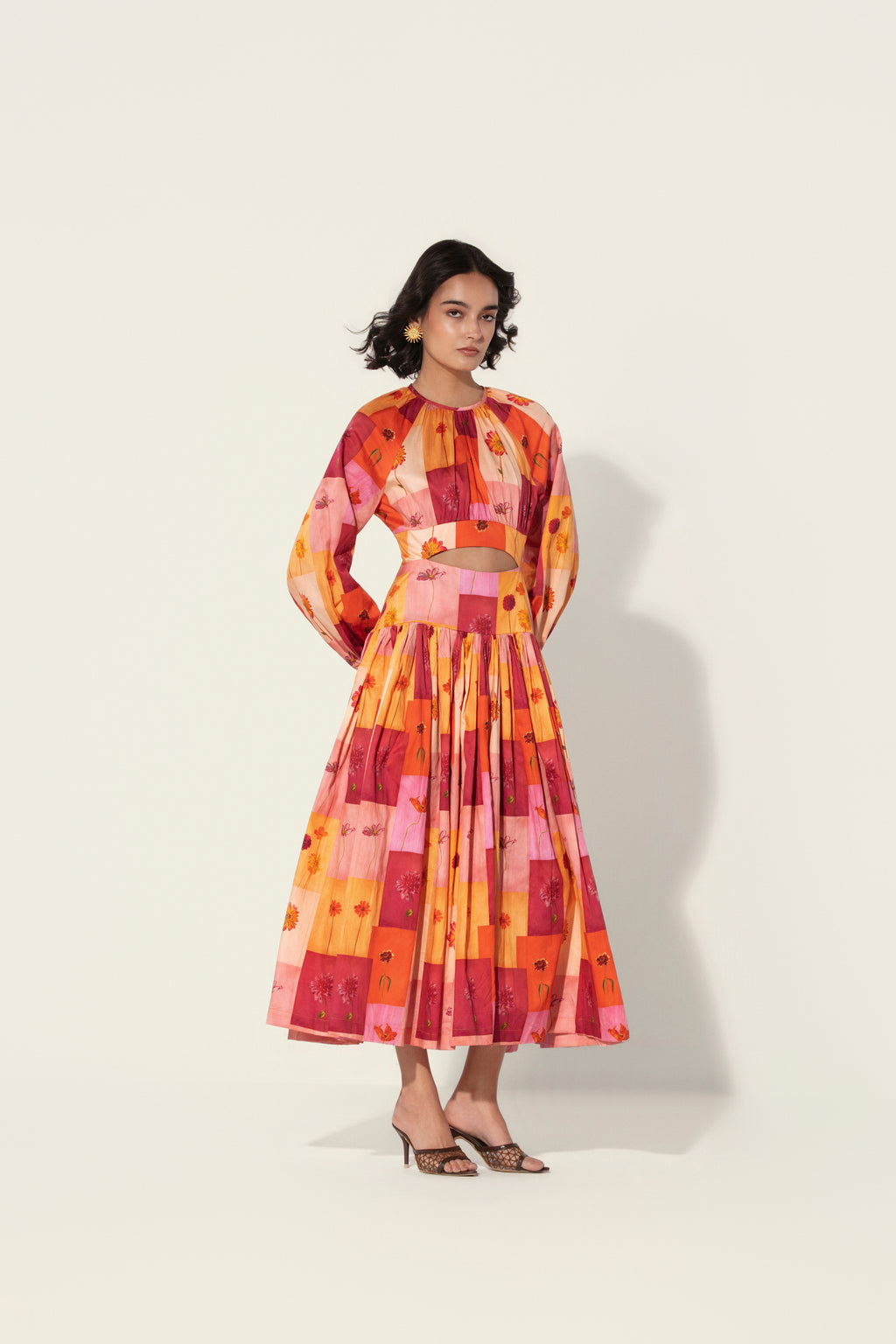 Rosita Cutout Gathered Dress