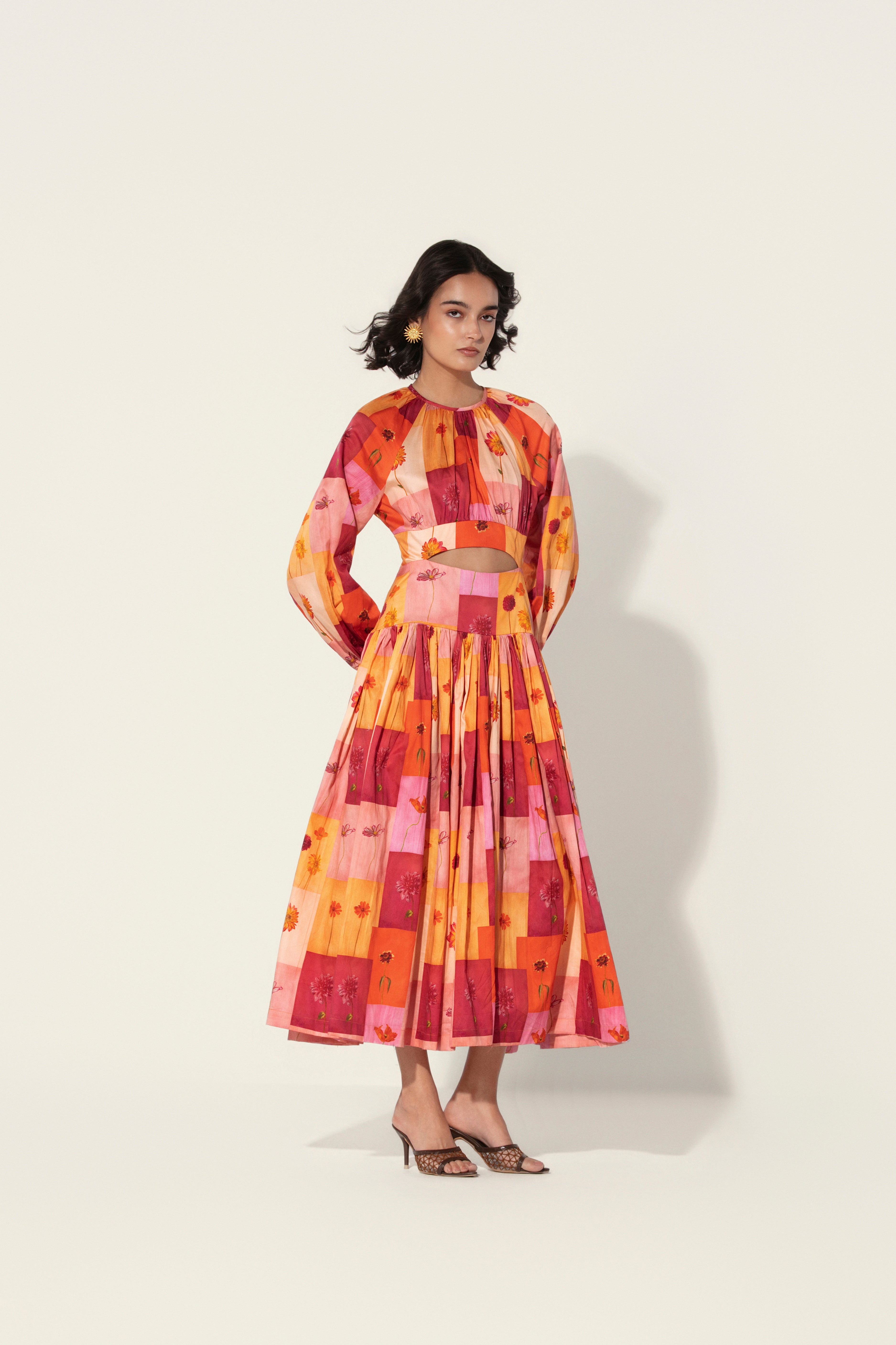 Rosita Cutout Gathered Dress