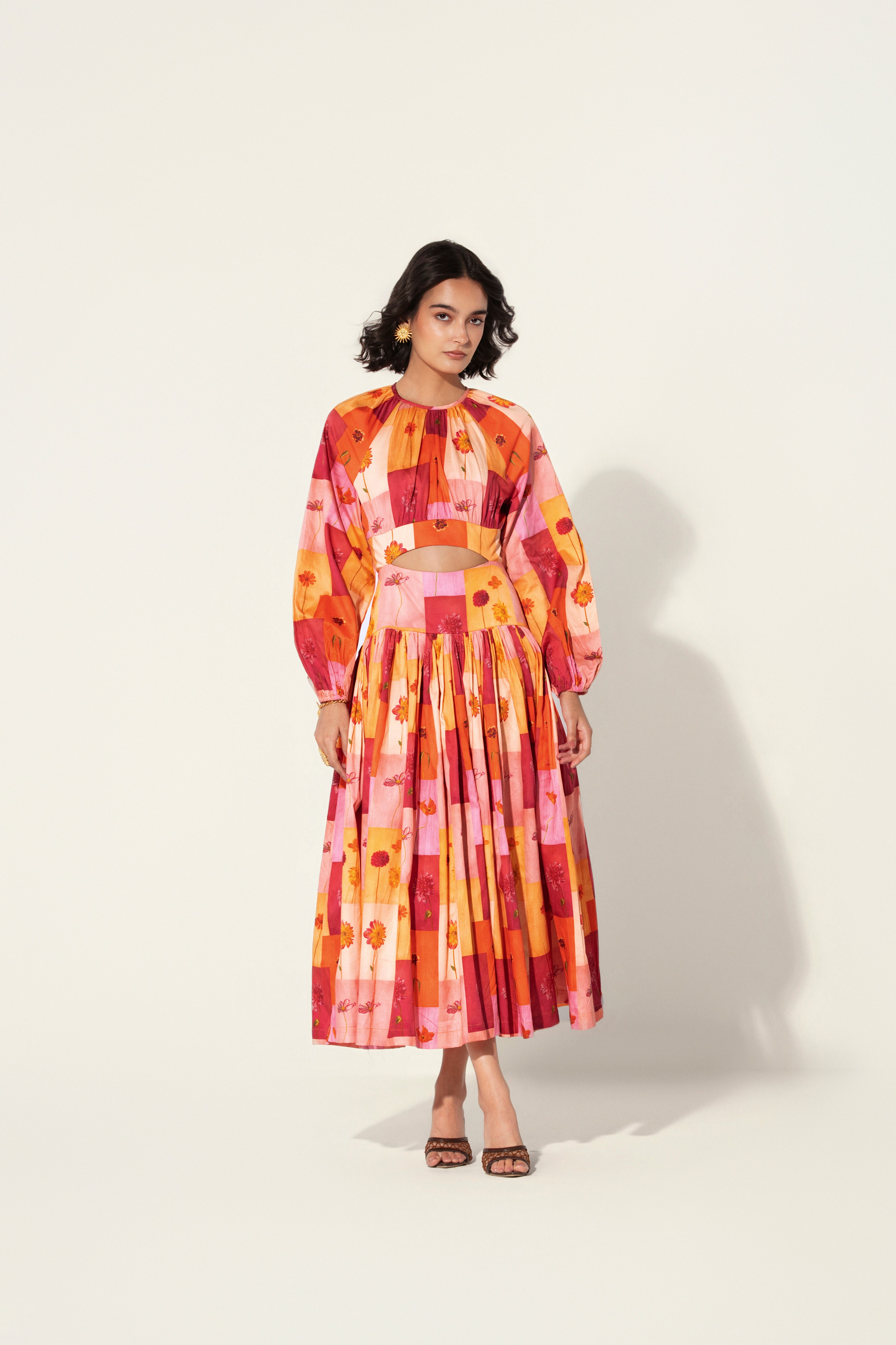 Rosita Cutout Gathered Dress
