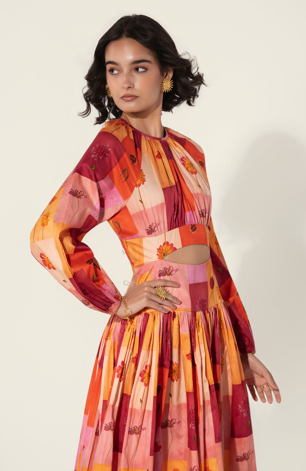 Rosita Cutout Gathered Dress