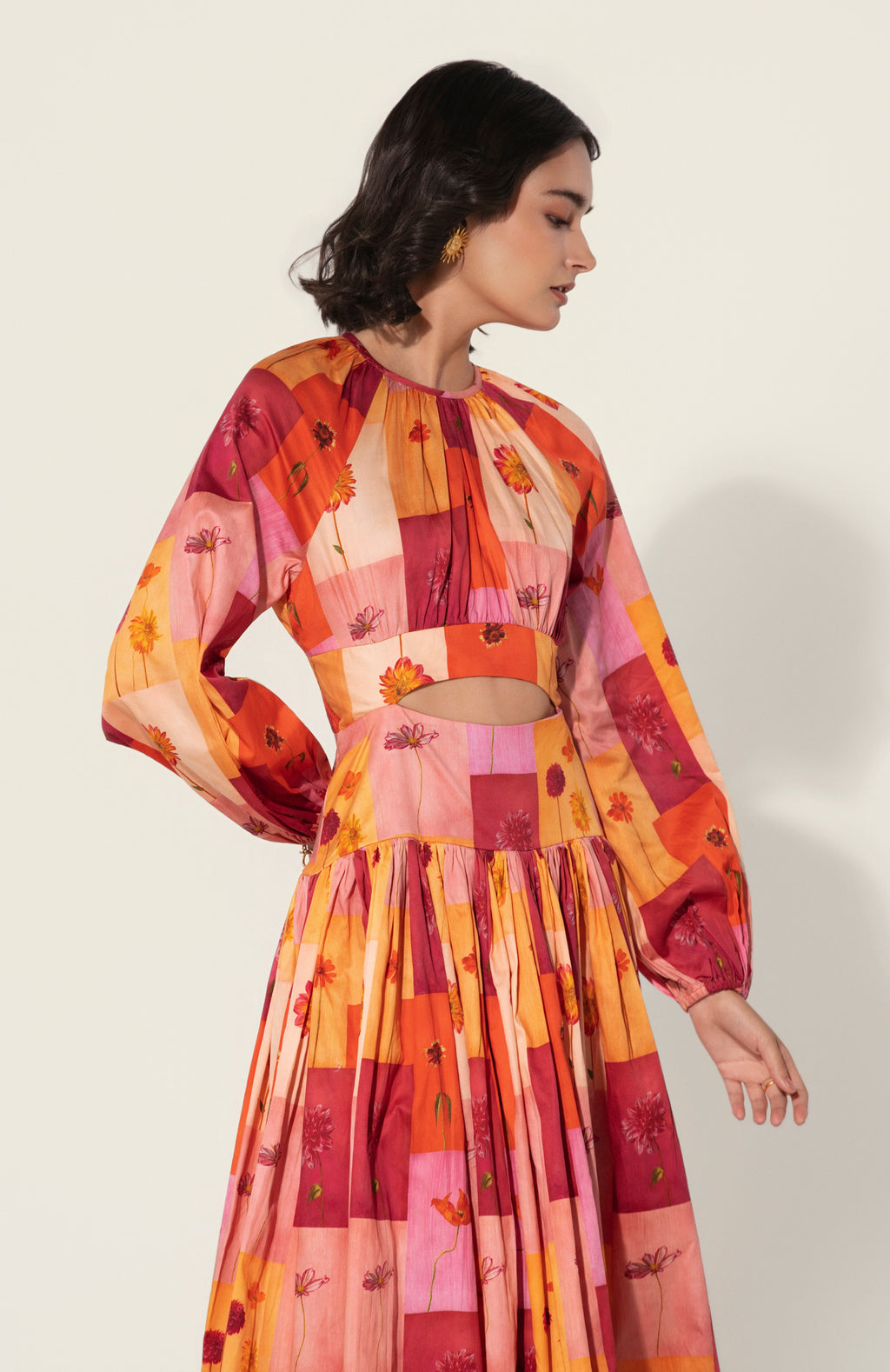 Rosita Cutout Gathered Dress