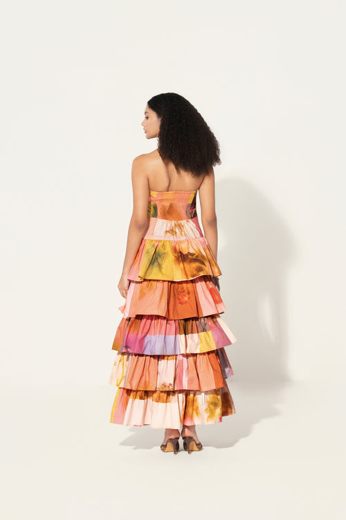 Amelia Tiered Strapless Dress