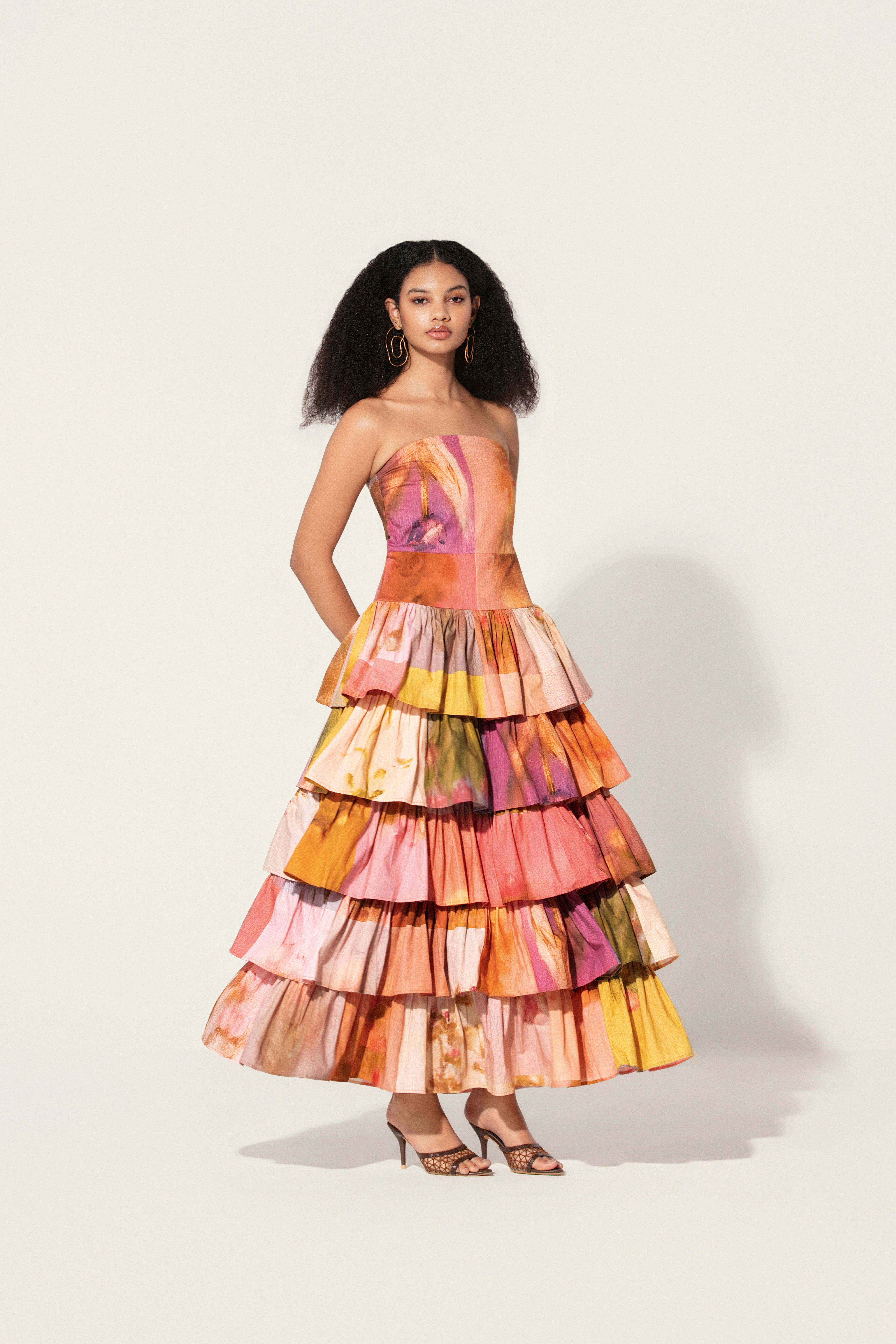 Amelia Tiered Strapless Dress