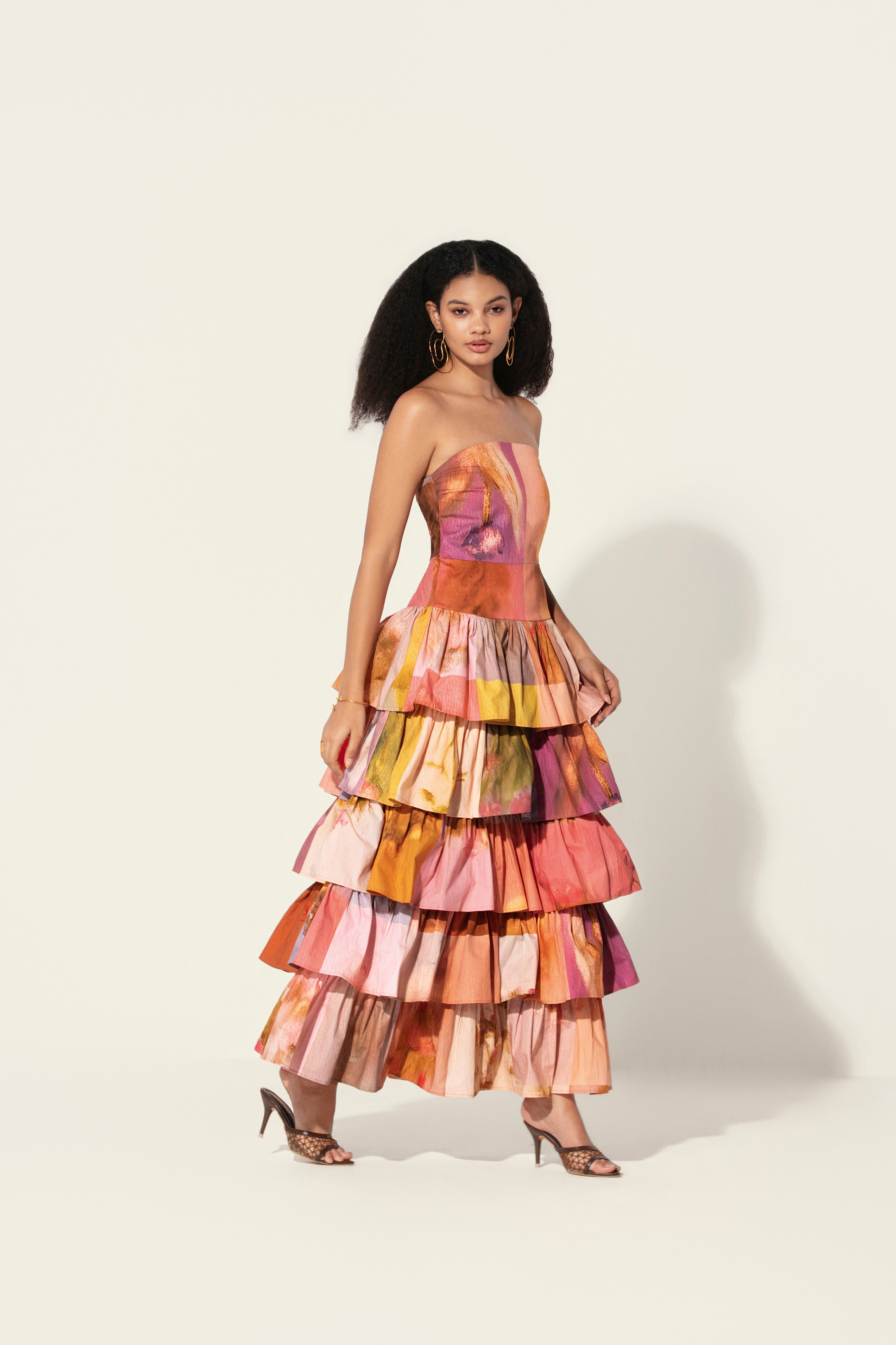 Amelia Tiered Strapless Dress