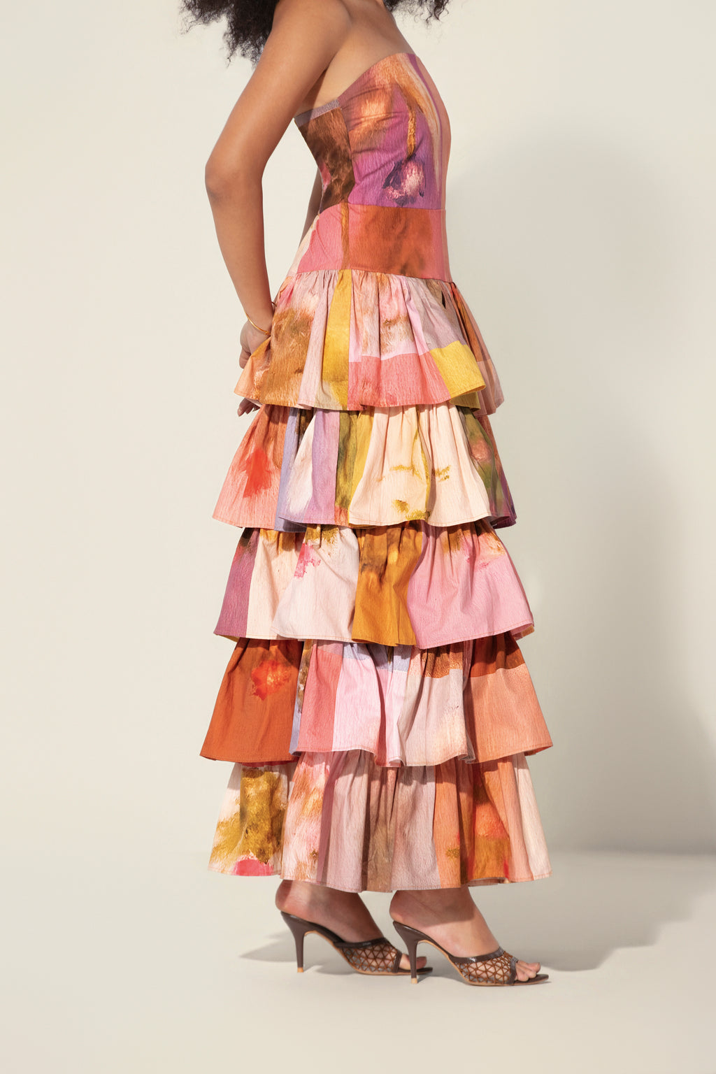 Amelia Tiered Strapless Dress