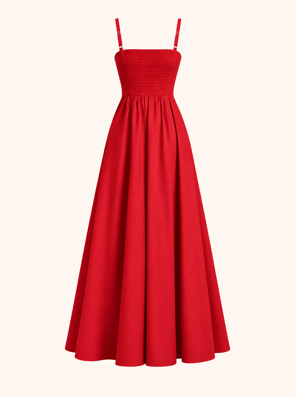 Odette Red Flared Maxi Dress