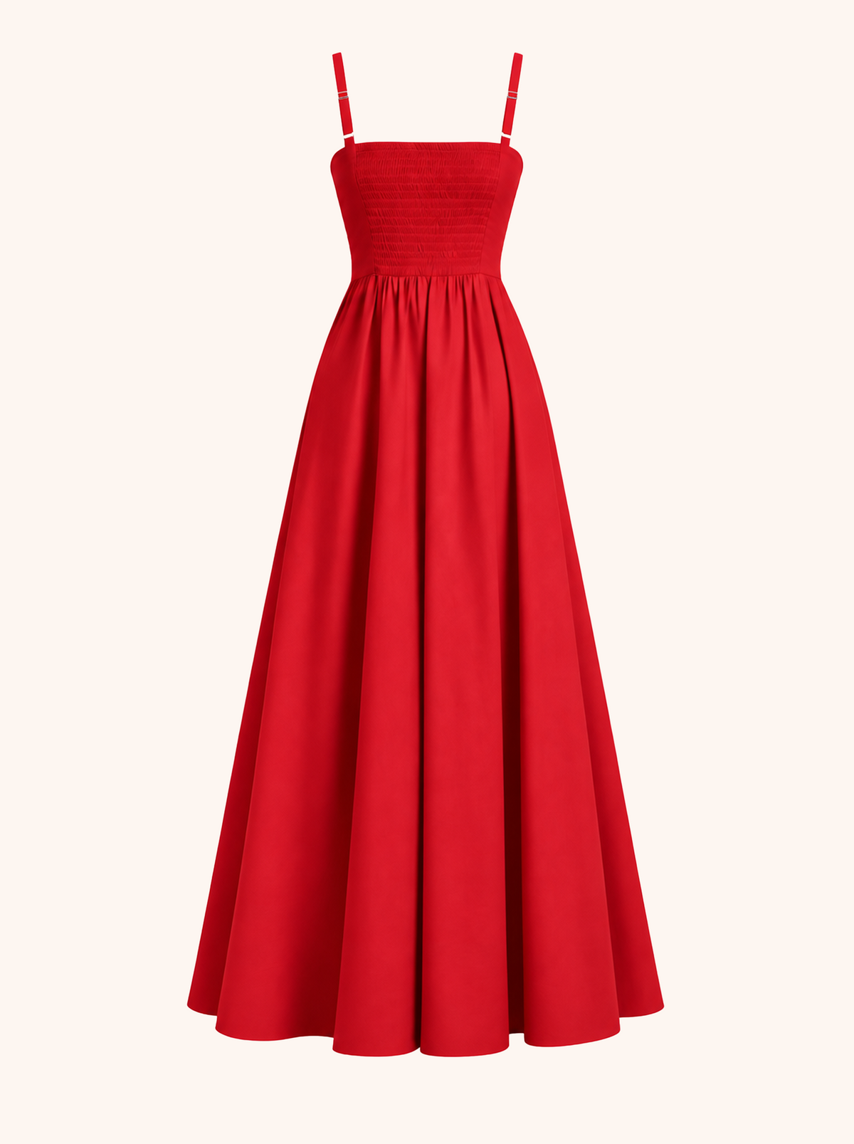Odette Red Flared Maxi Dress