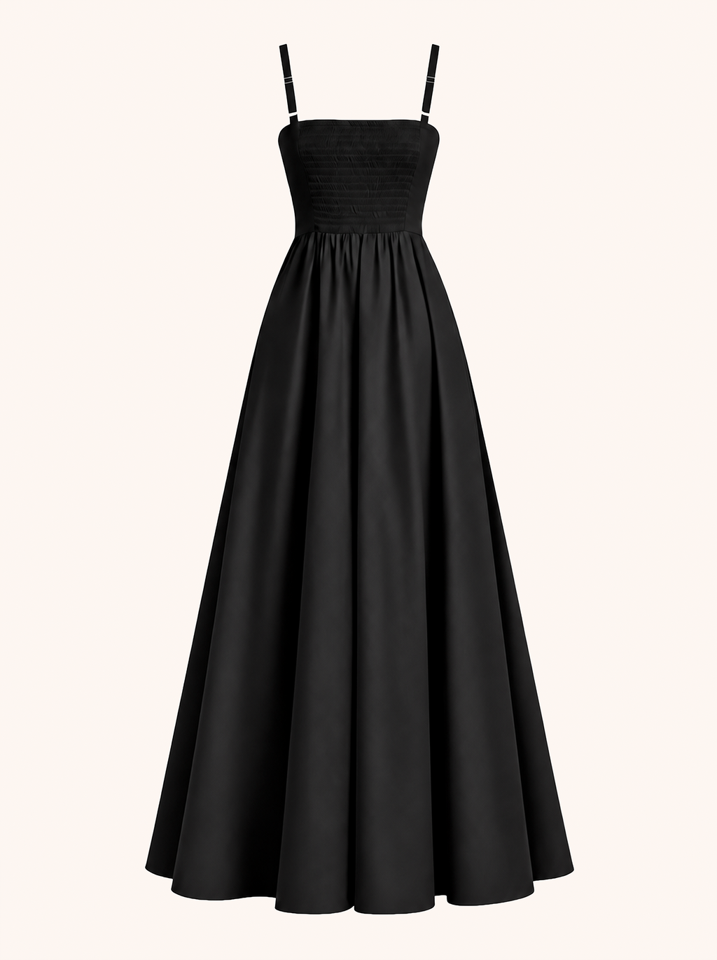 Odette Black Flared Maxi Dress