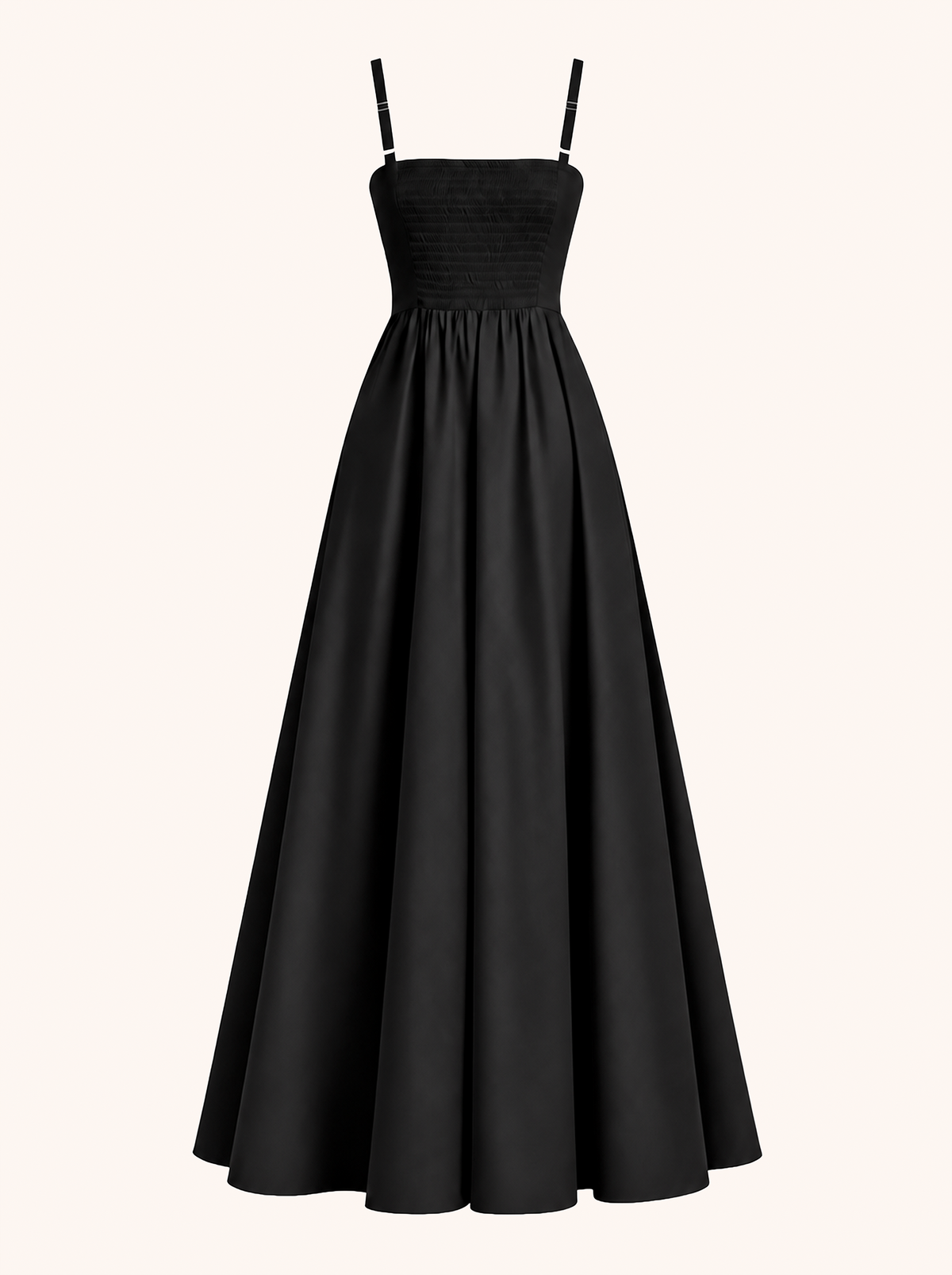 Odette Black Flared Maxi Dress