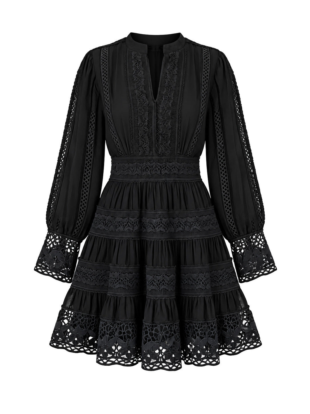 Atelier Lace Black Mini Dress