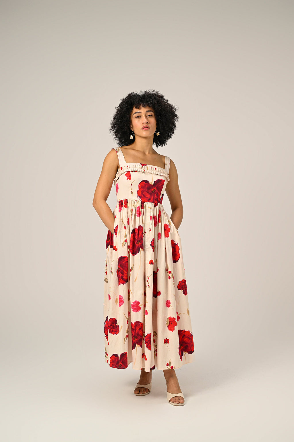 Scarlet Meadow Maxi Dress
