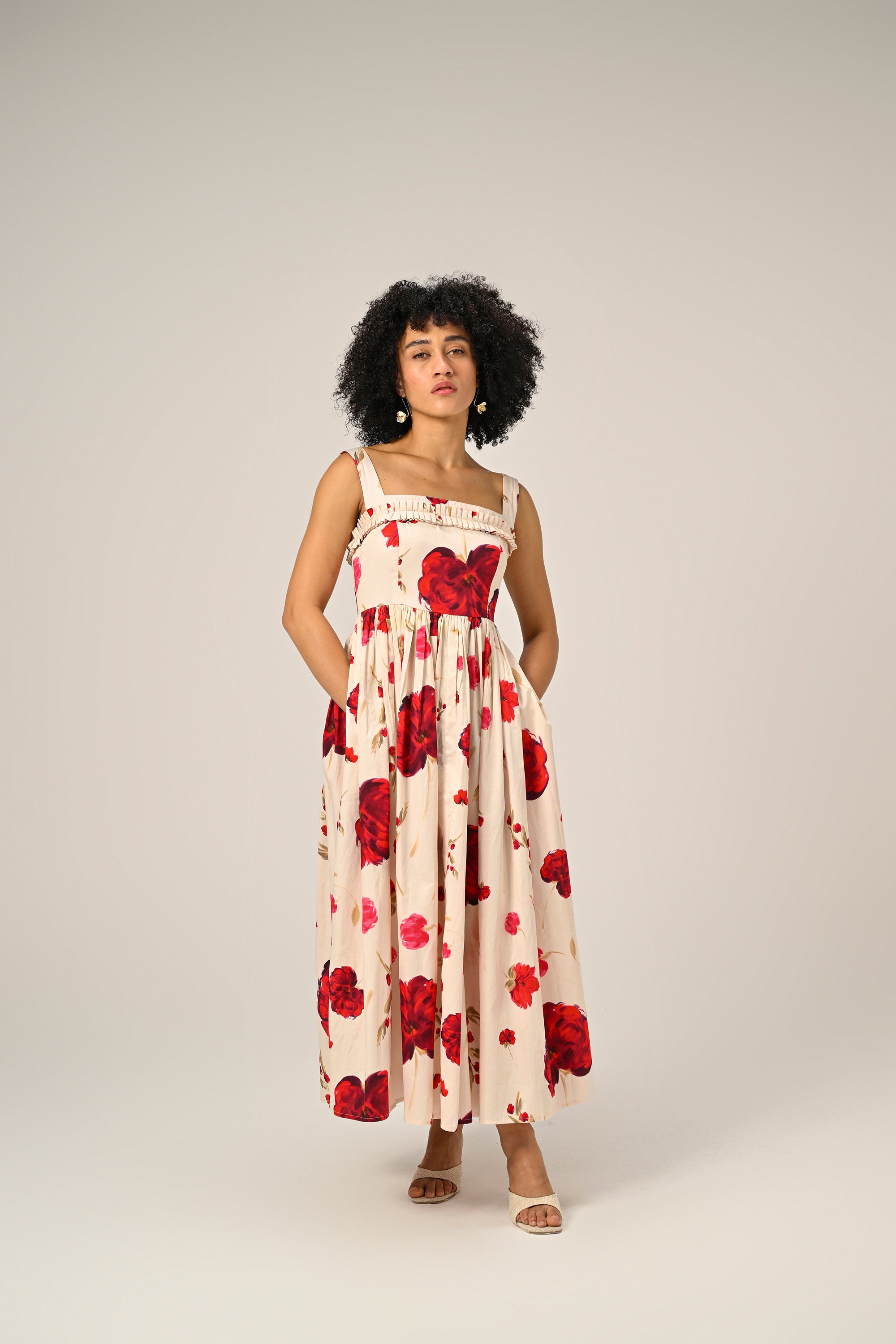 Scarlet Meadow Maxi Dress
