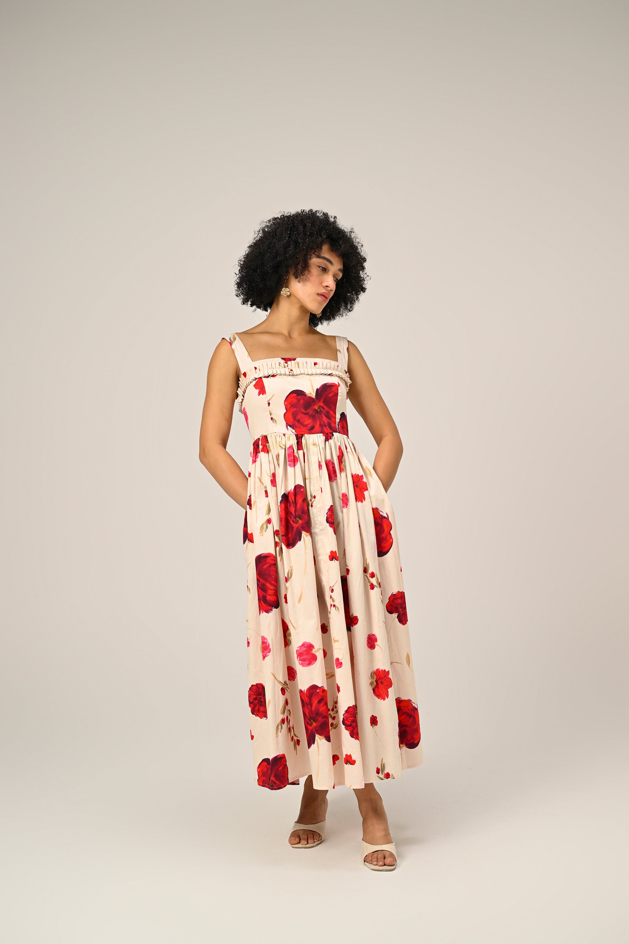 Scarlet Meadow Maxi Dress