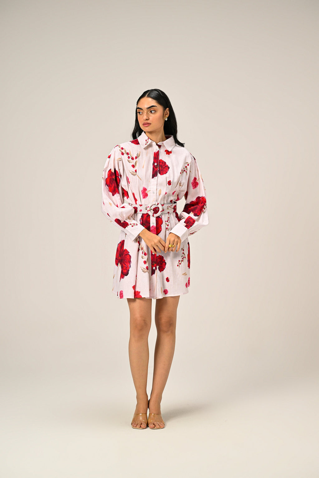 Cloud Petal – Mini Shirt Dress